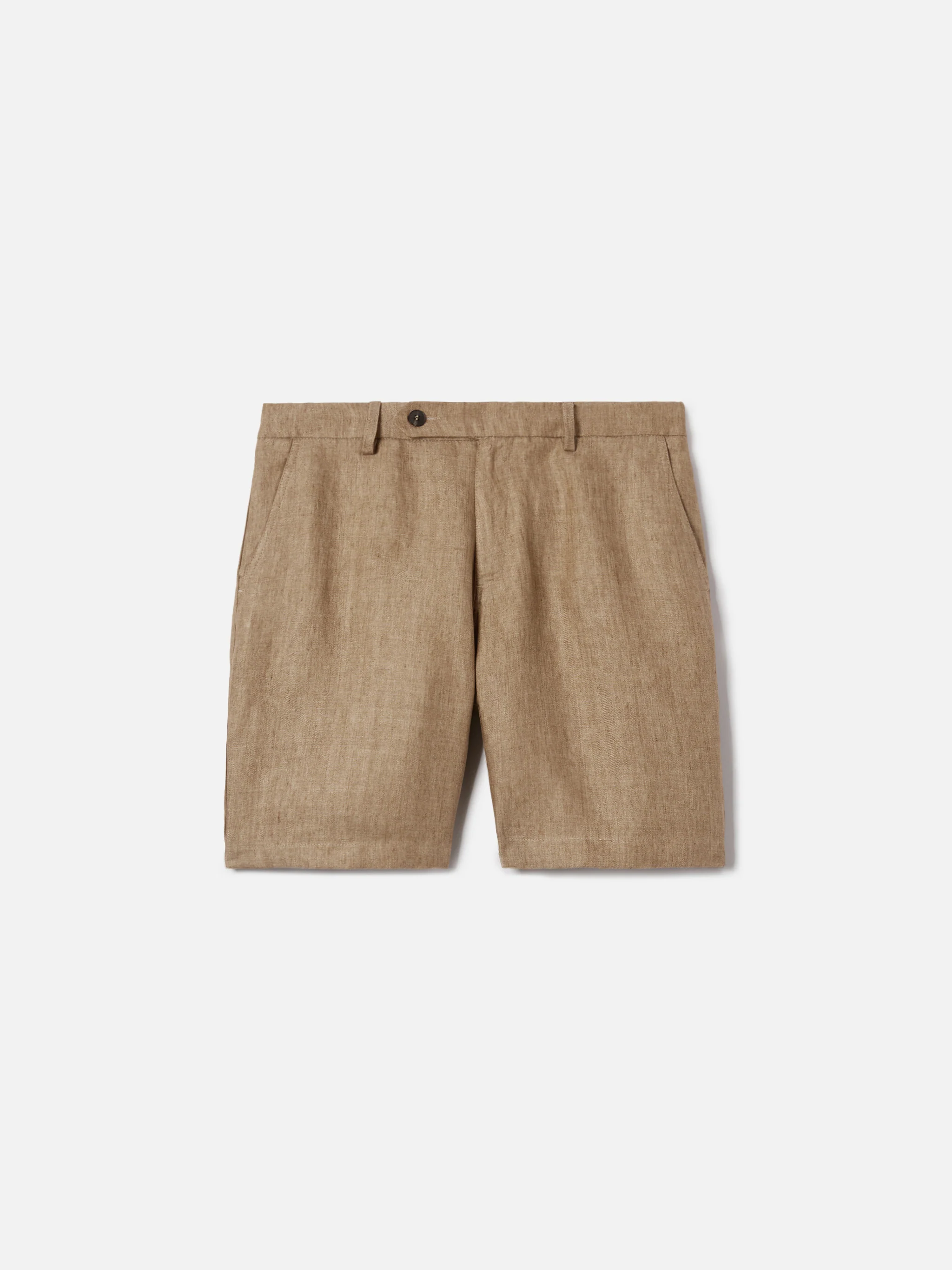 Brown Sebastian bermuda shorts in pure linen - Image 5