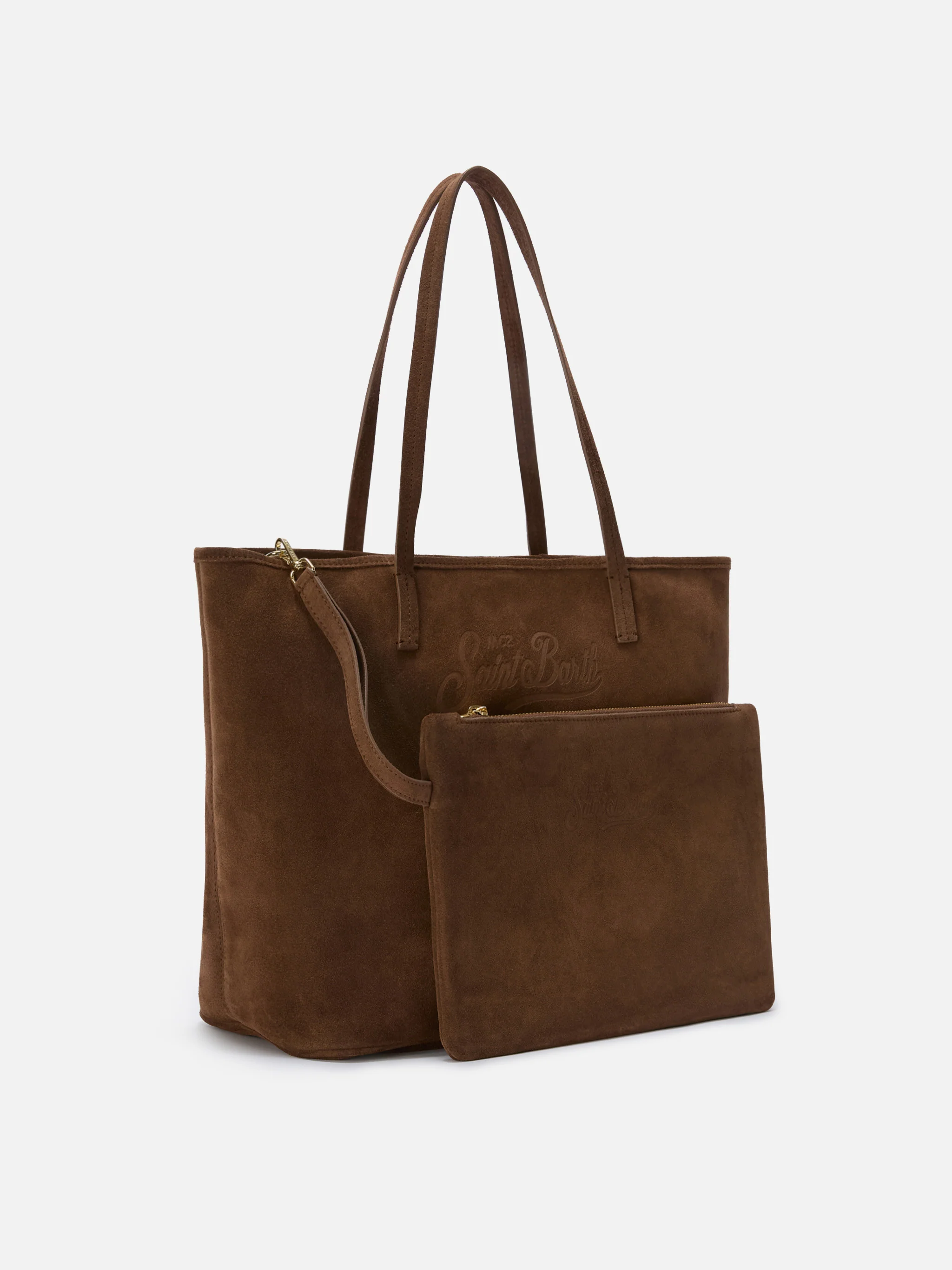 Brown suede City regular bag - Image 3