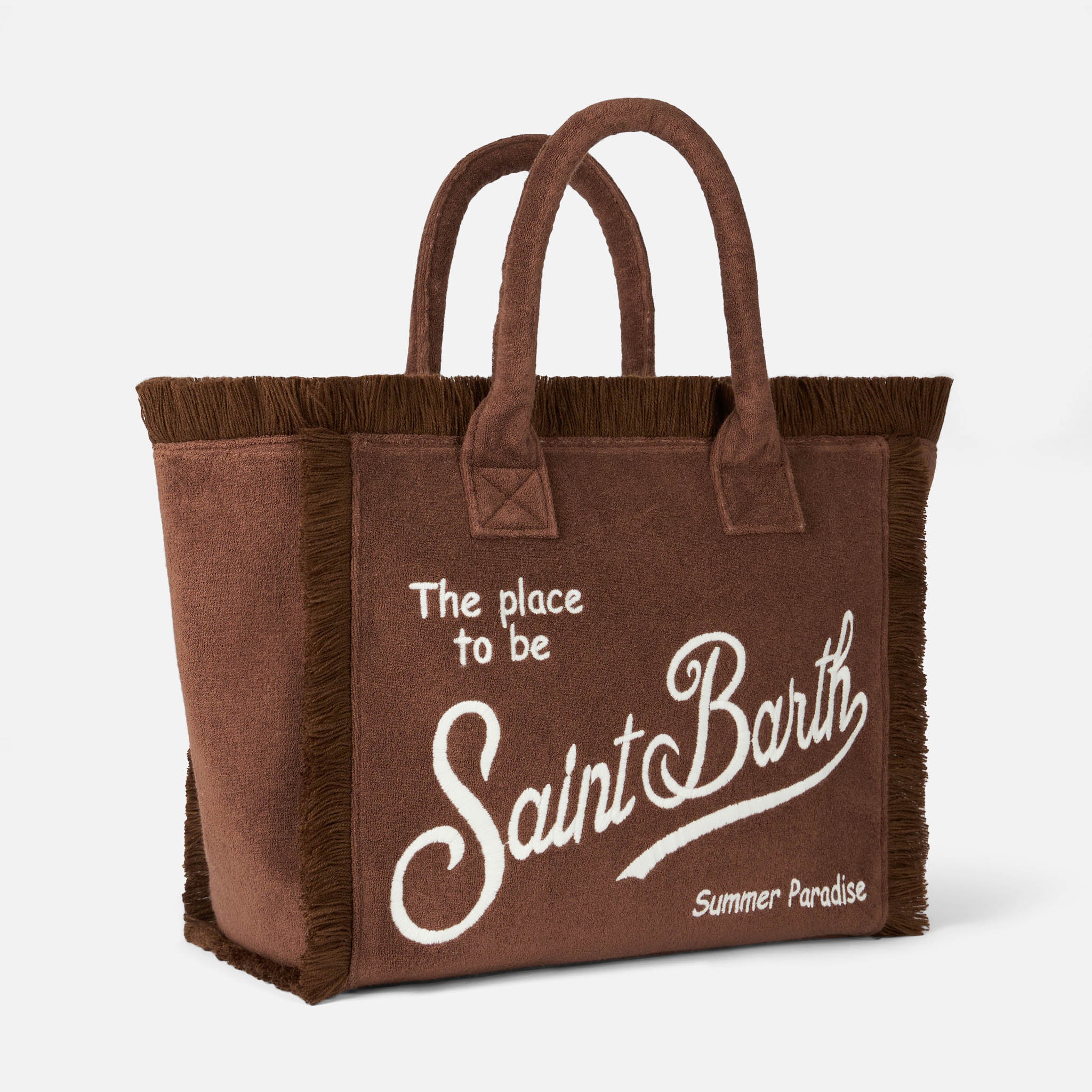 Brown terry Vanity Sponge tote bag - Image 3