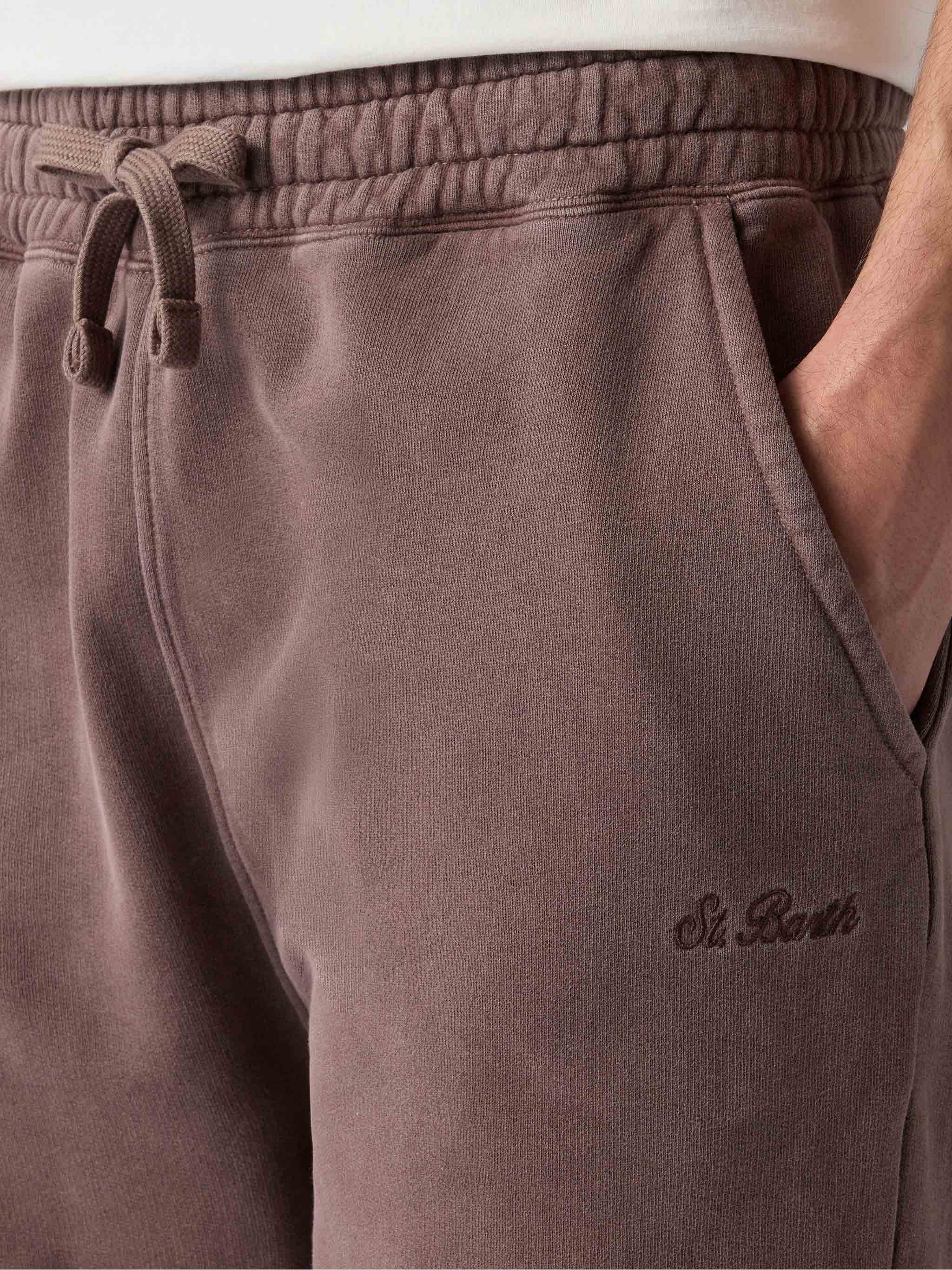 Brown tracksuit pants Bolt with vintage treatment - Image 2