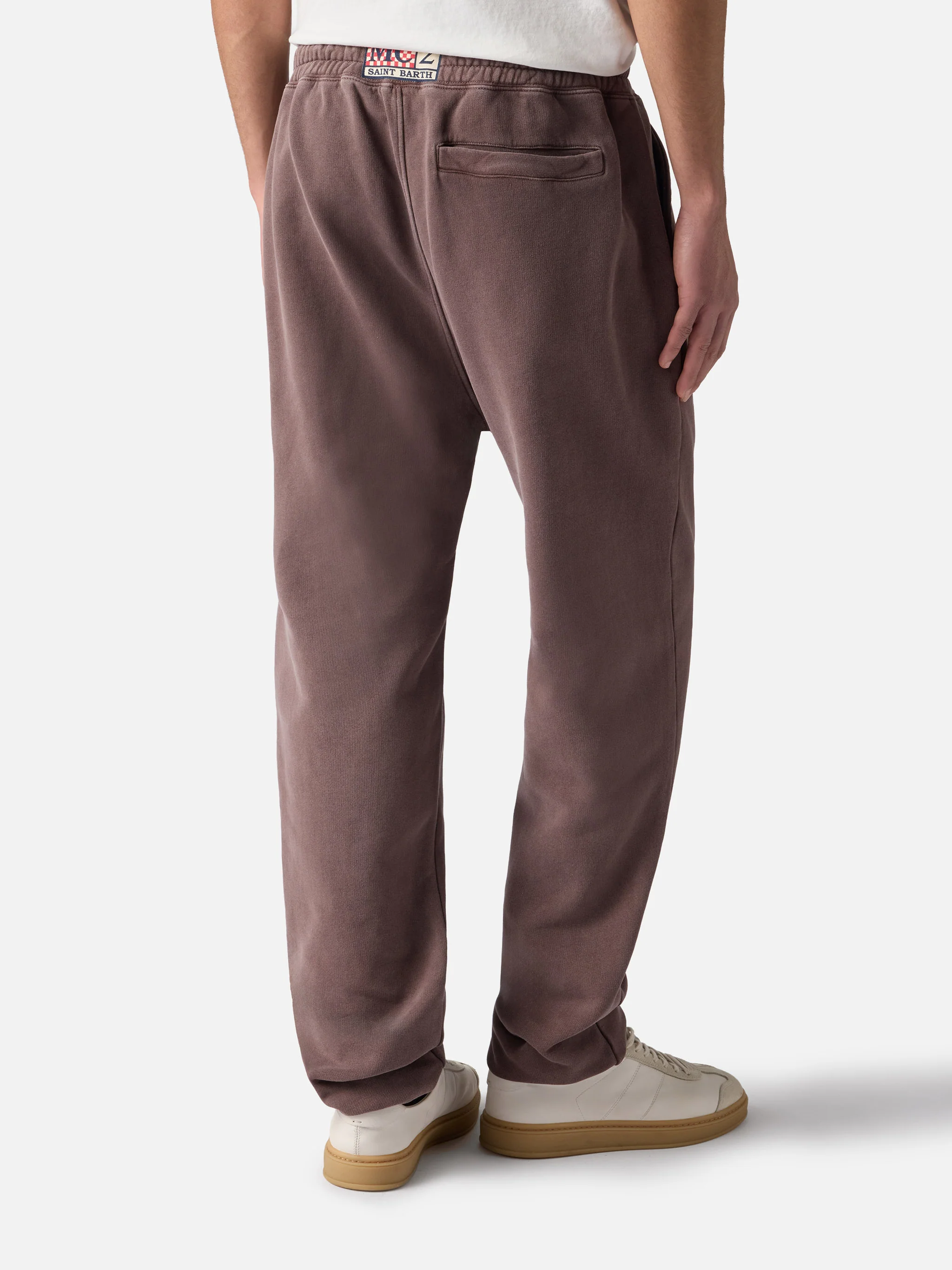 Brown tracksuit pants Bolt with vintage treatment - Image 3