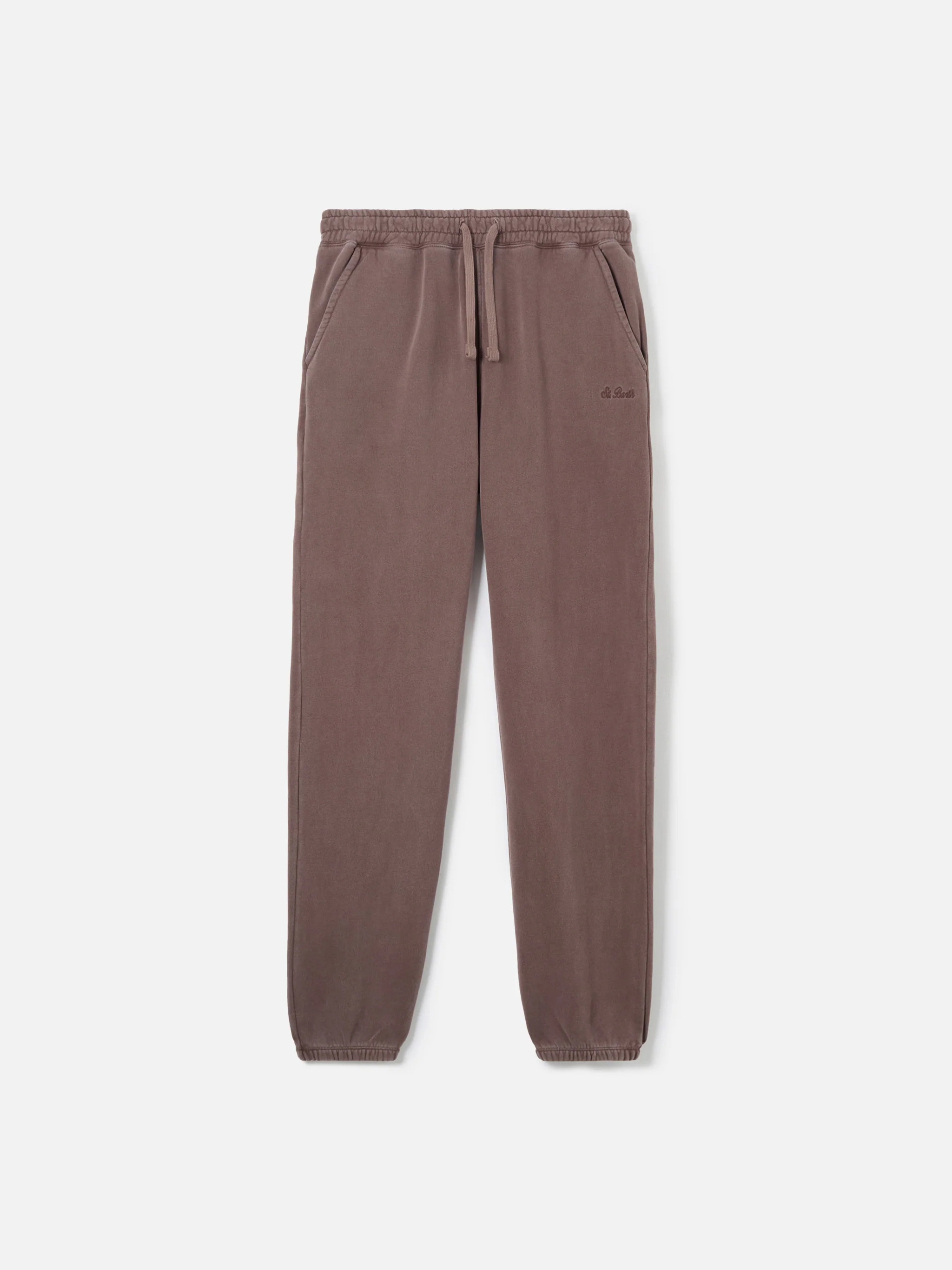 Brown tracksuit pants Bolt with vintage treatment - Image 4