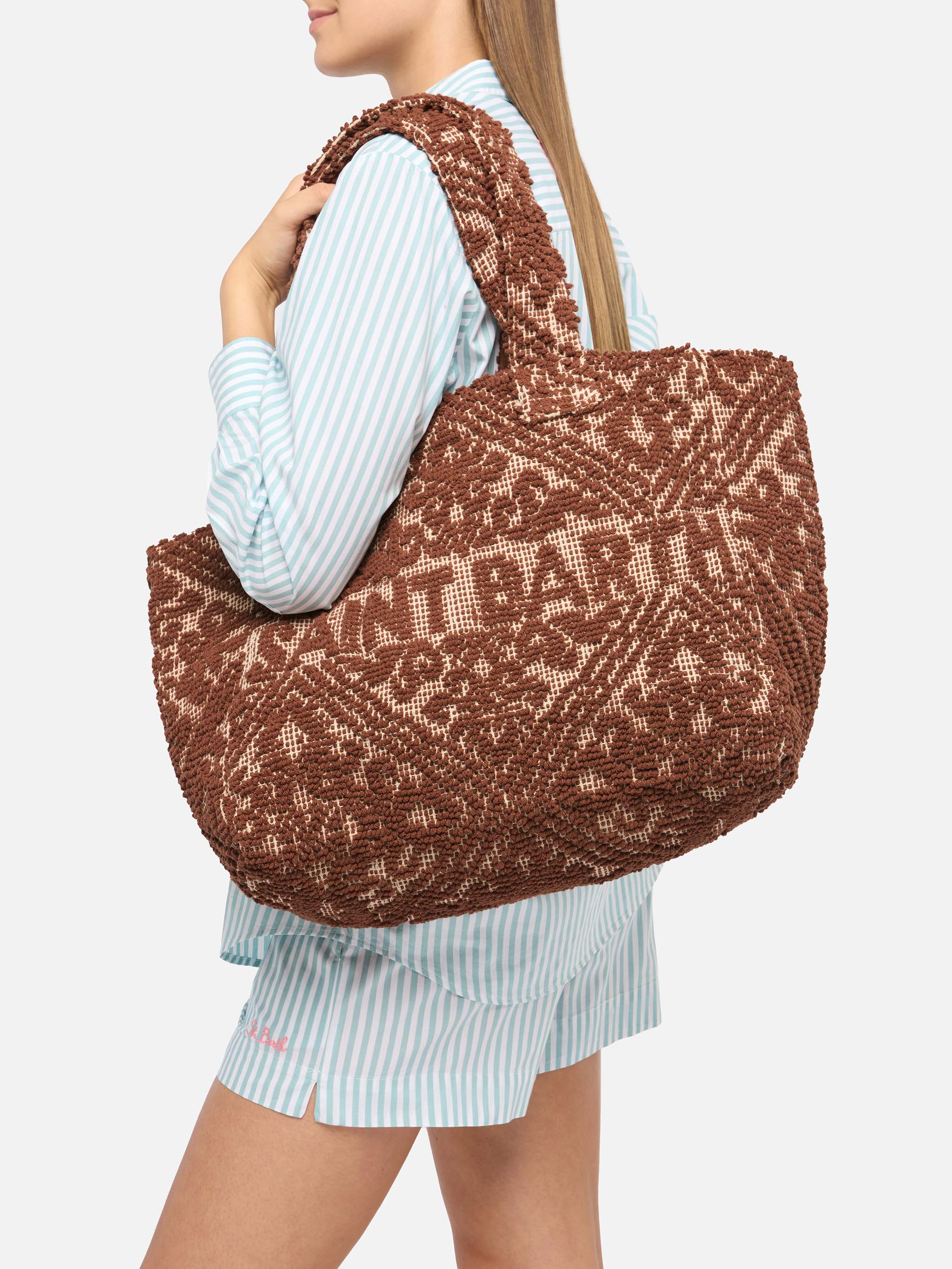 Brown Tufting  cotton tote bag - Image 2