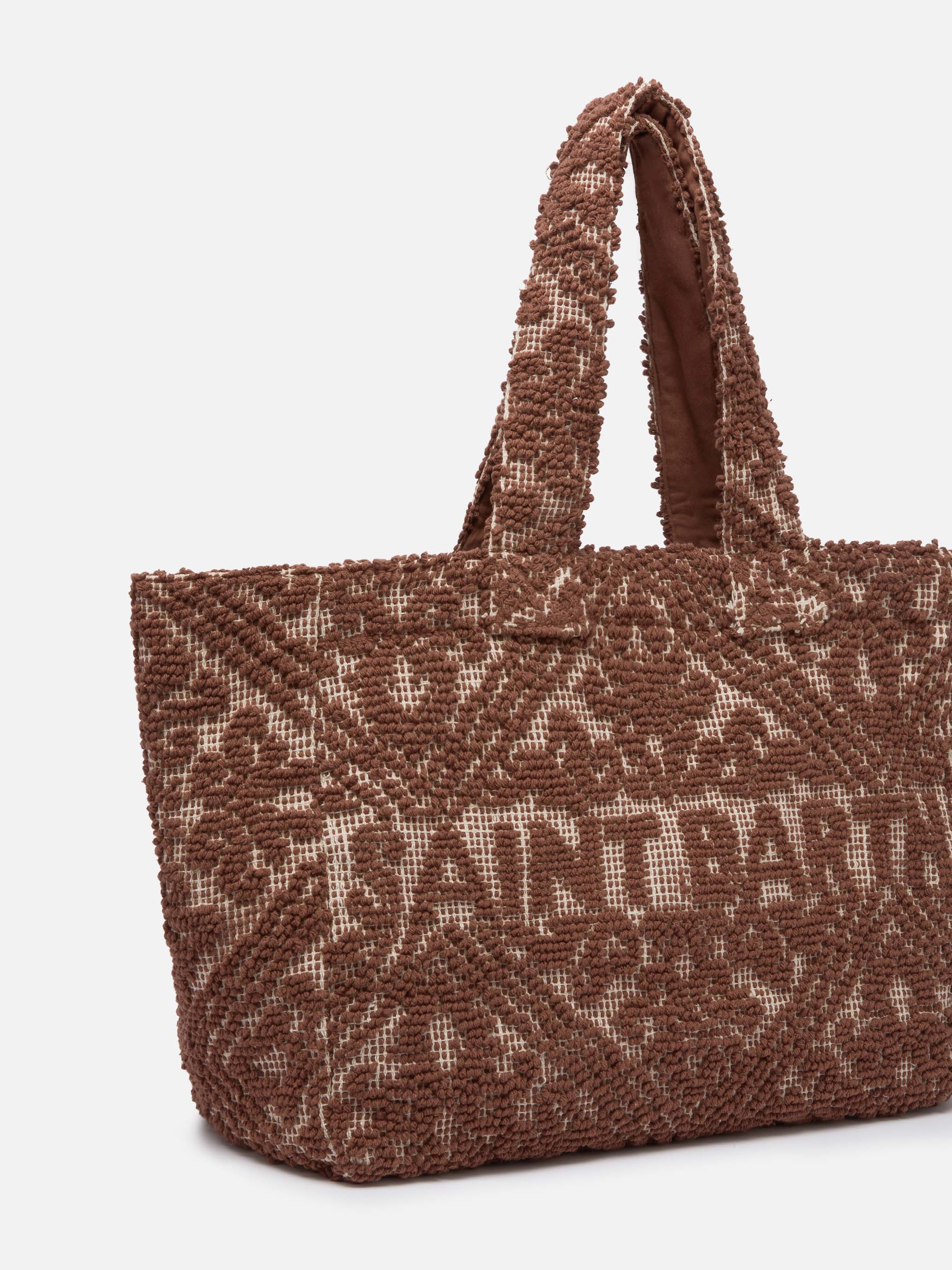Brown Tufting  cotton tote bag - Image 3