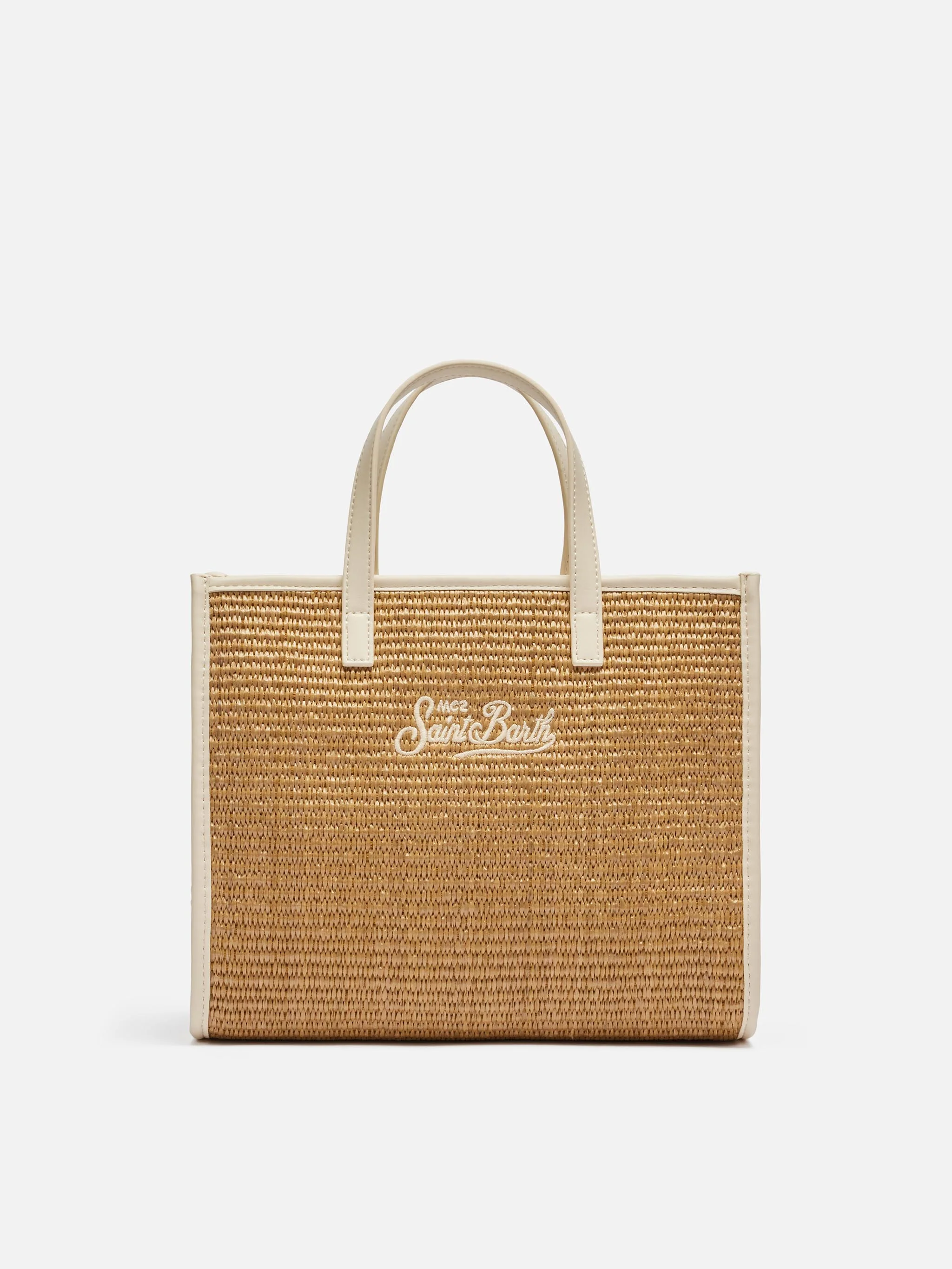 Vivian Mid Straw brown straw effect handbag - Image 5