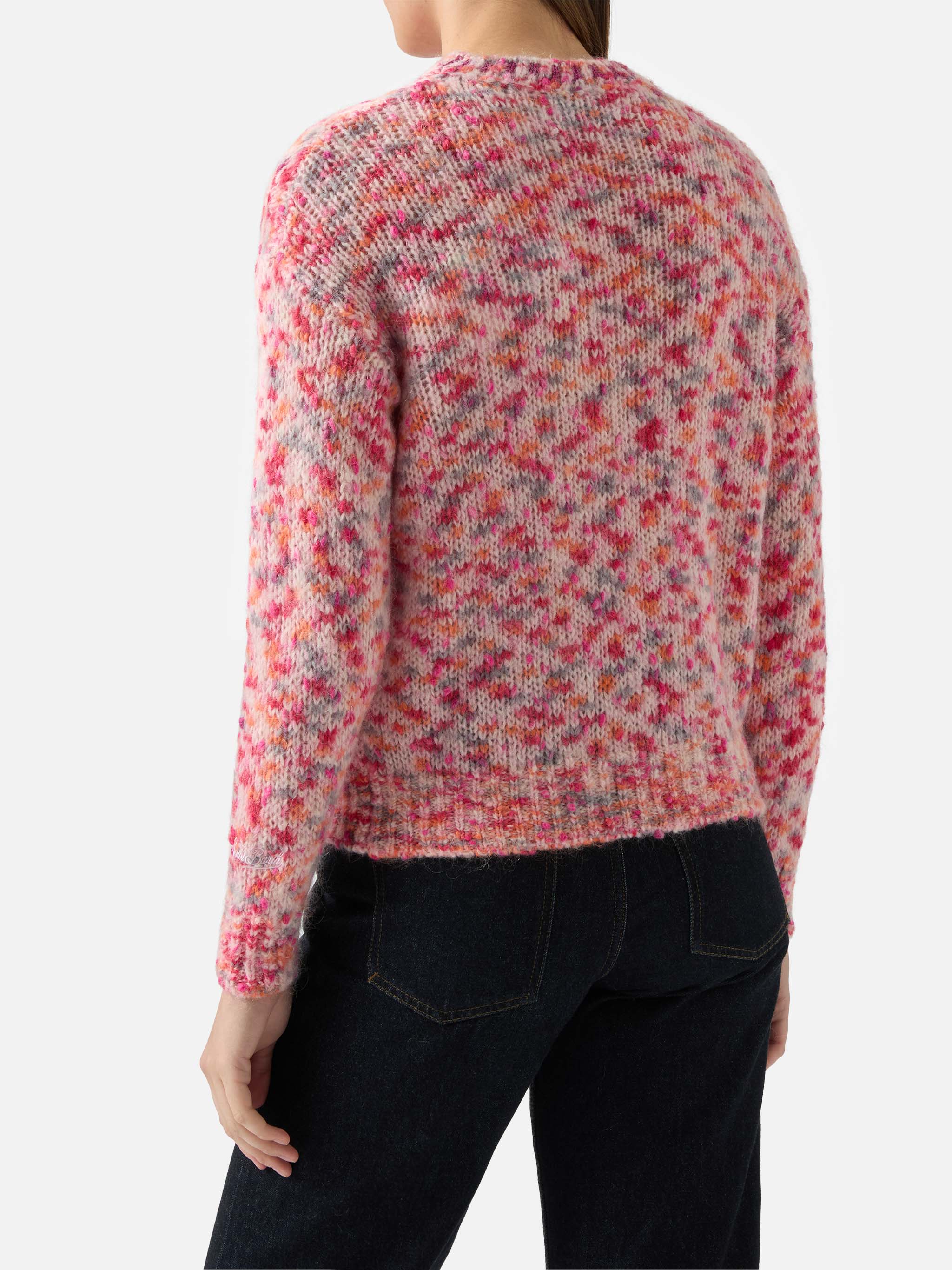 Brushed alpaca-blend crewneck Danya in multicolor melange - Image 3
