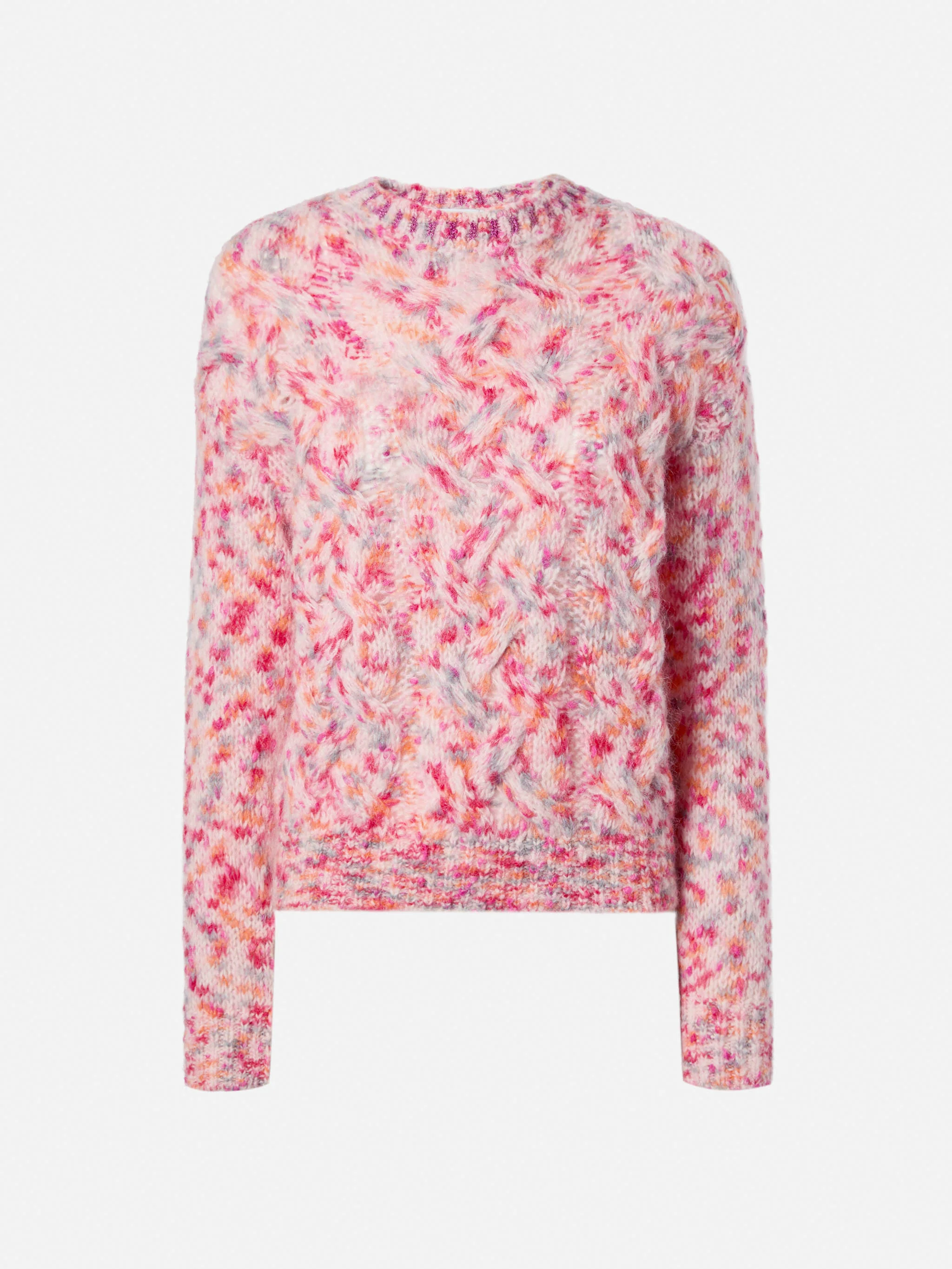 Brushed alpaca-blend crewneck Danya in multicolor melange - Image 5