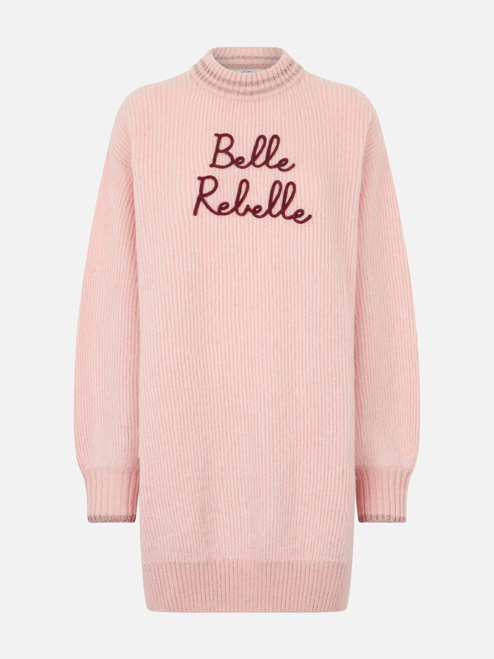 Brushed knit dress with Belle Rebelle embroidery - Image 4