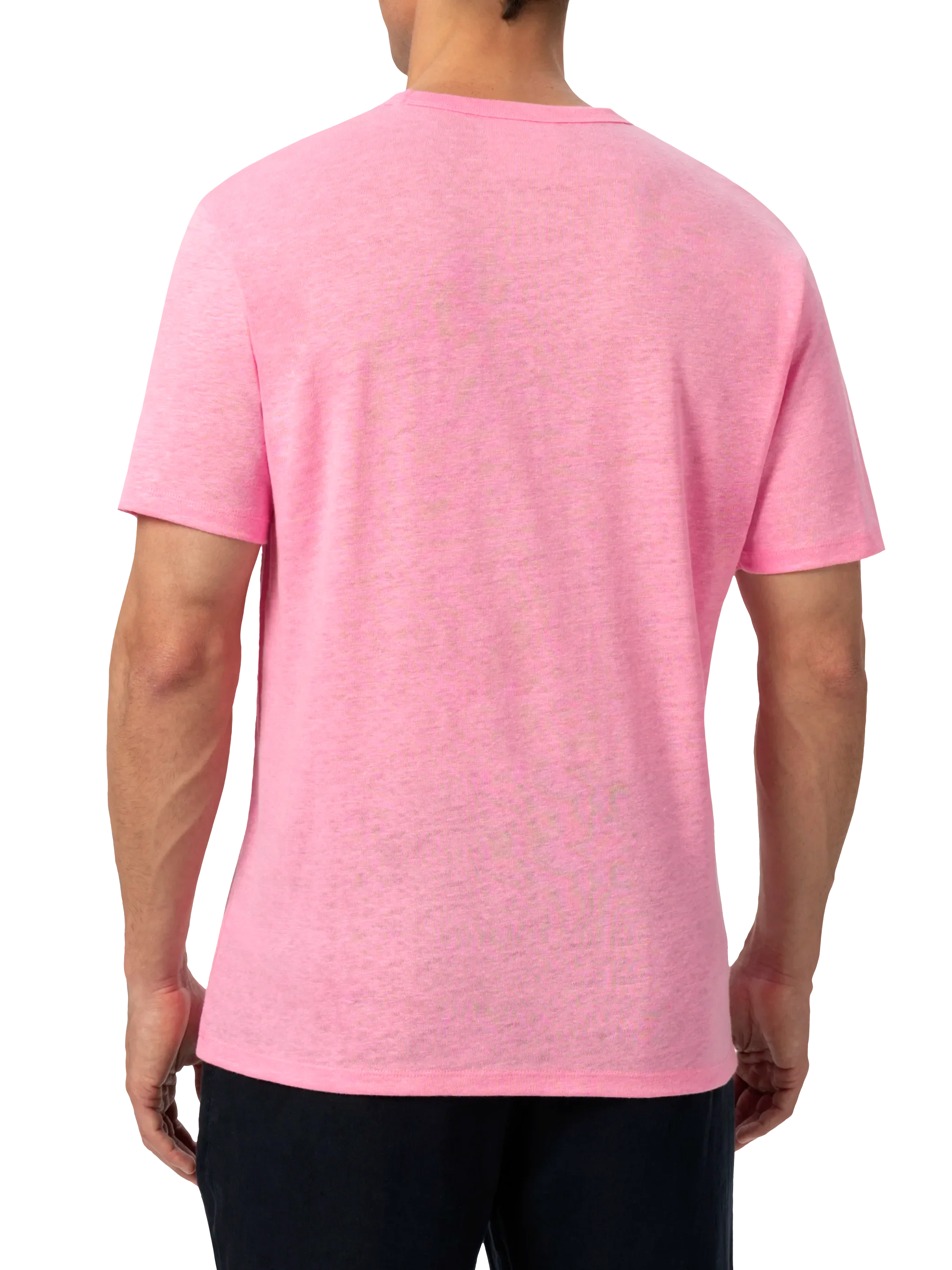 Bubble pink linen jersey t-shirt Ecstasea - Image 3