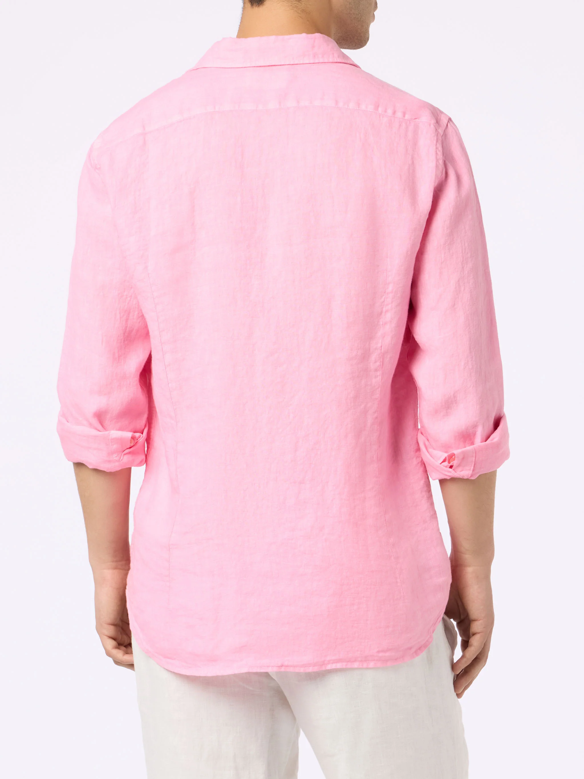 Bubble pink linen shirt Pamplona - Image 3