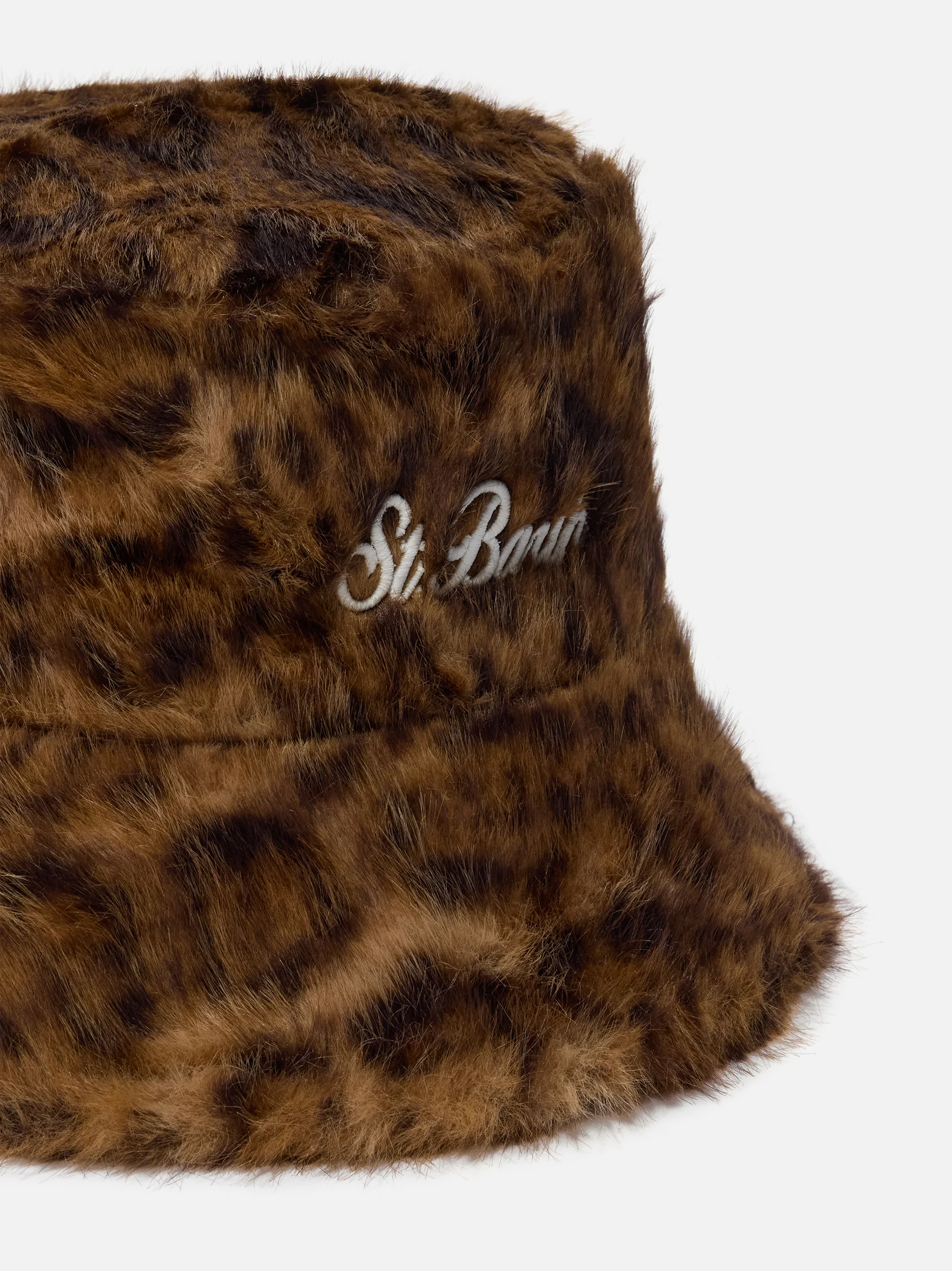 Bucket Hat Fur in leopard-print faux fur - Image 2