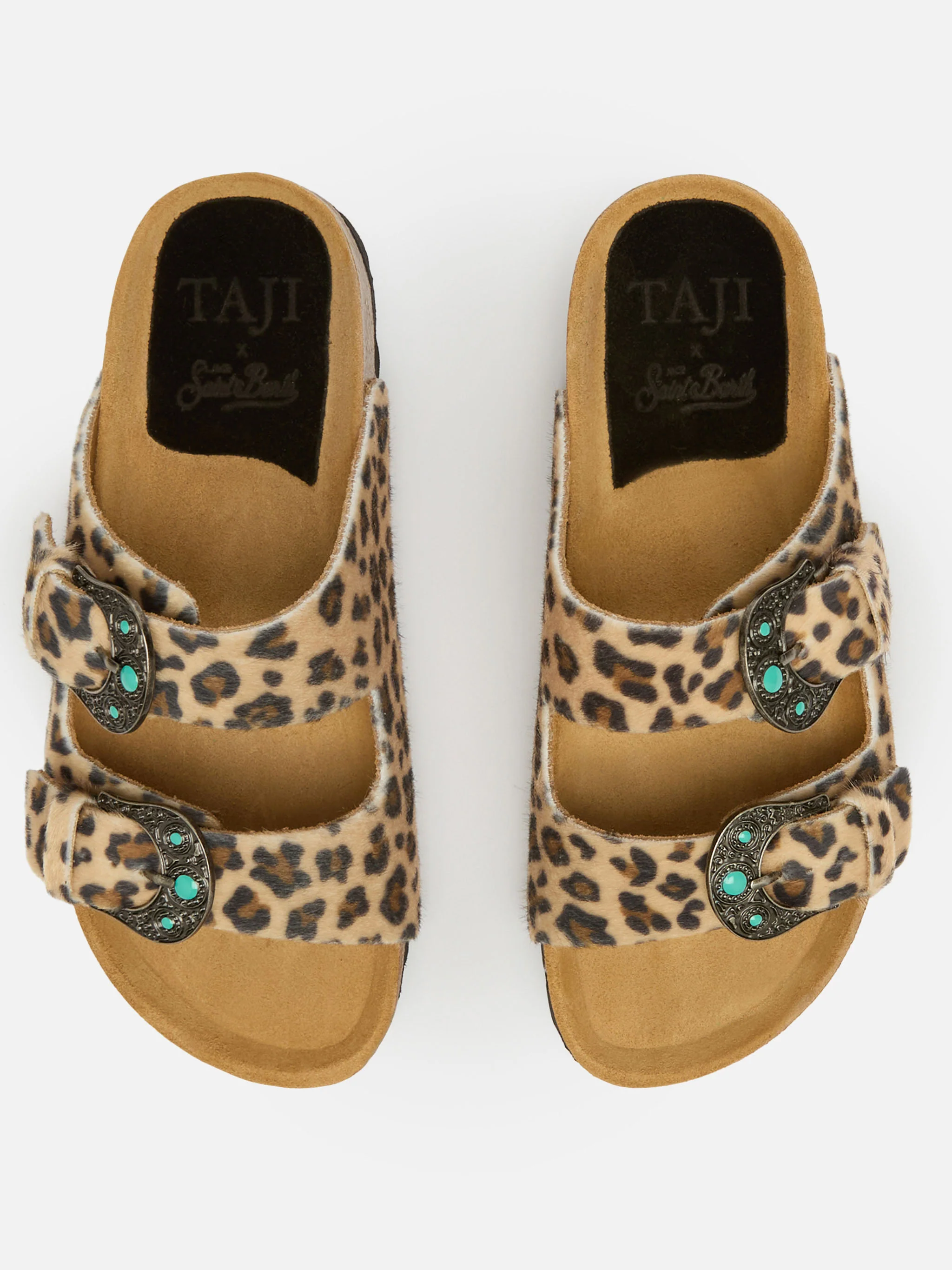 Buckle sandal in leopard-print pony hair | TAJI SPECIAL EDITION - Image 2