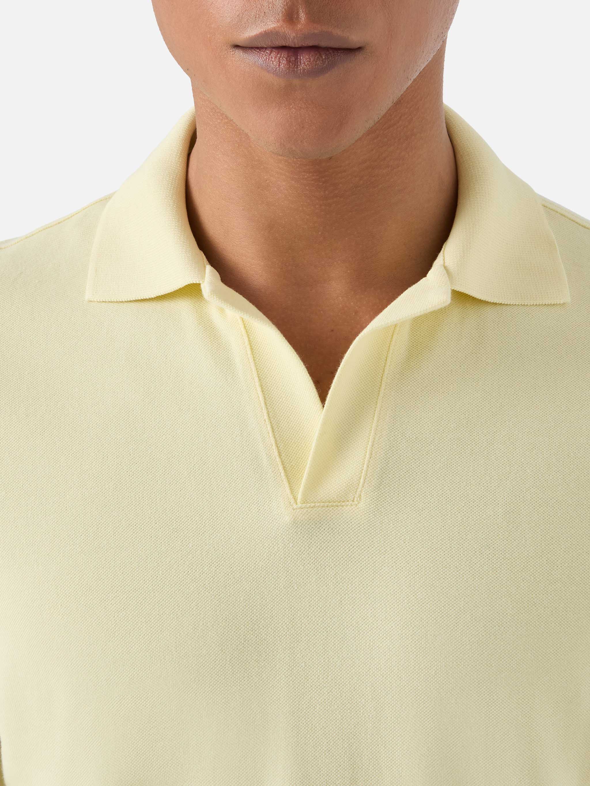 Charles polo in butter yllow cotton piquet - Image 2