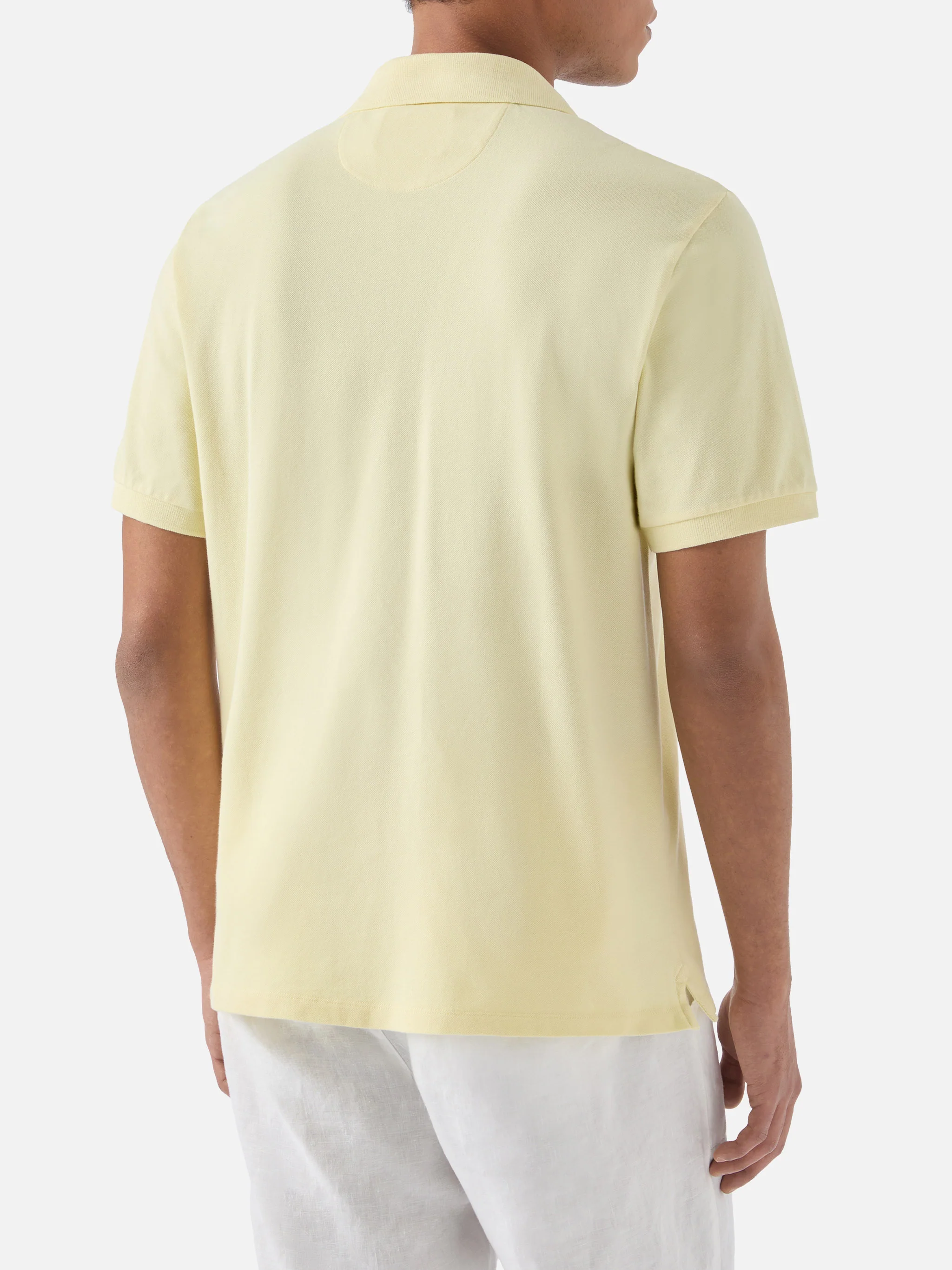 Charles polo in butter yllow cotton piquet - Image 3