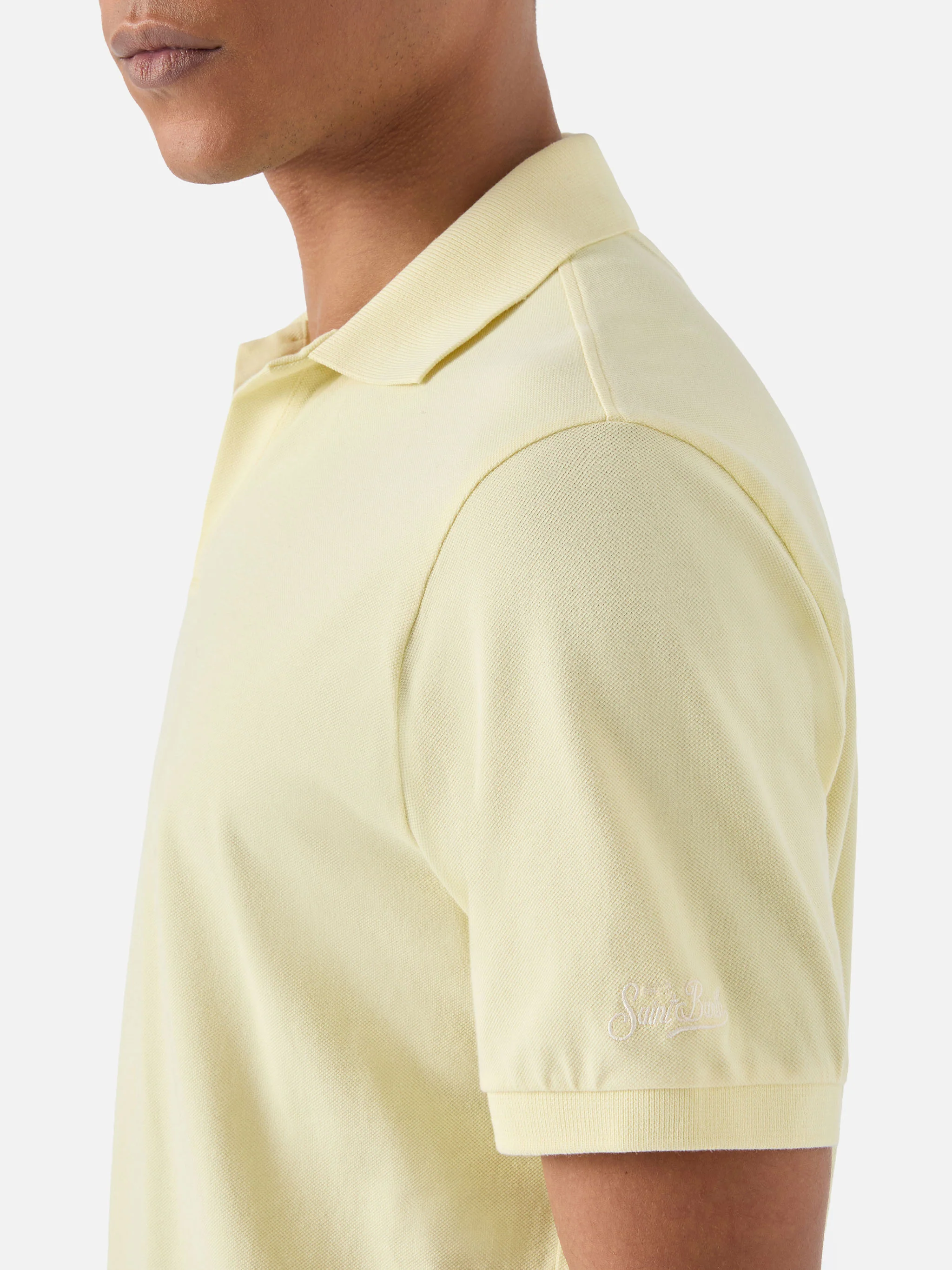 Charles polo in butter yllow cotton piquet - Image 4