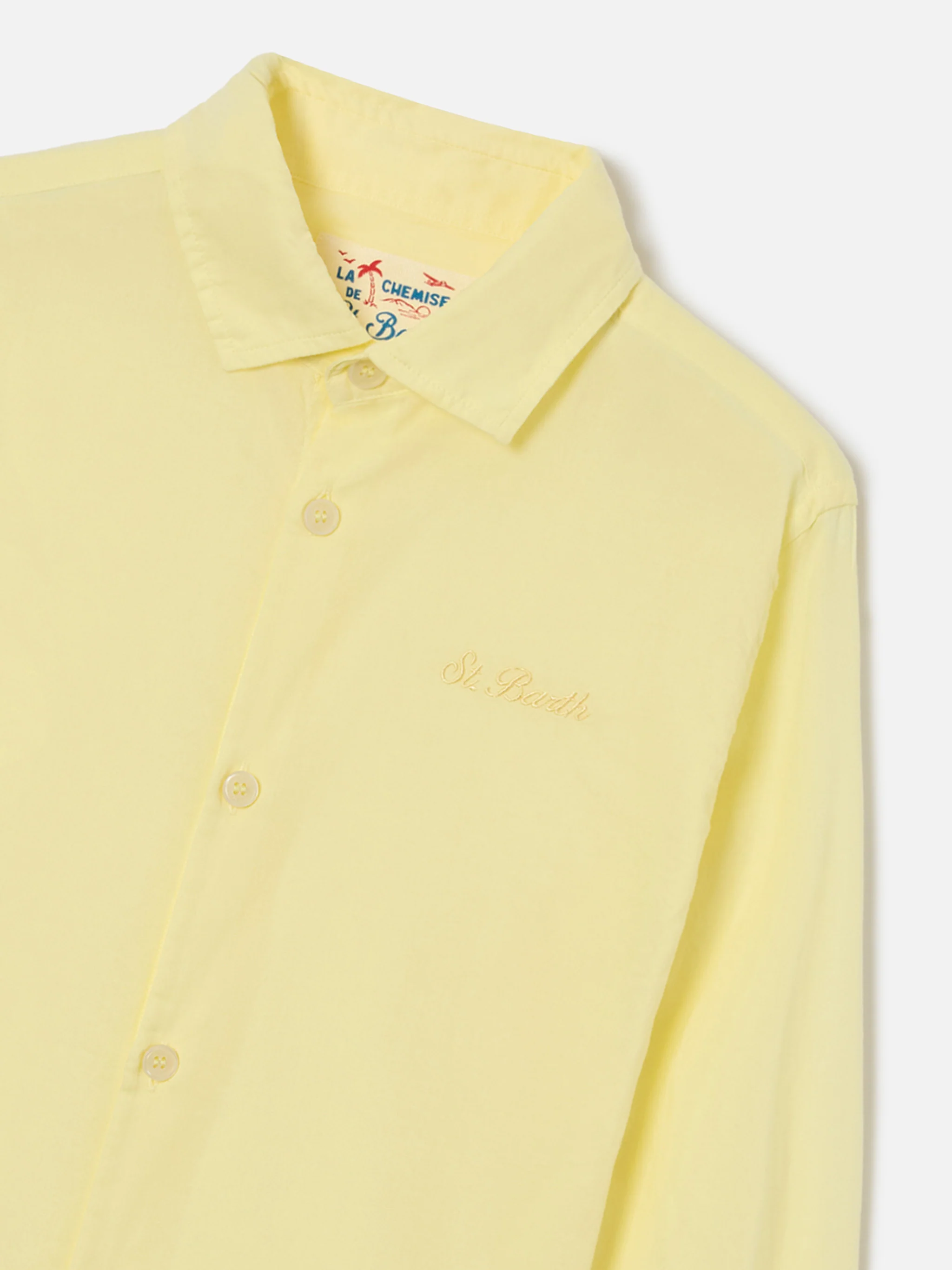 Butter yellow Chemise Jr shirt in cotton voile - Image 2