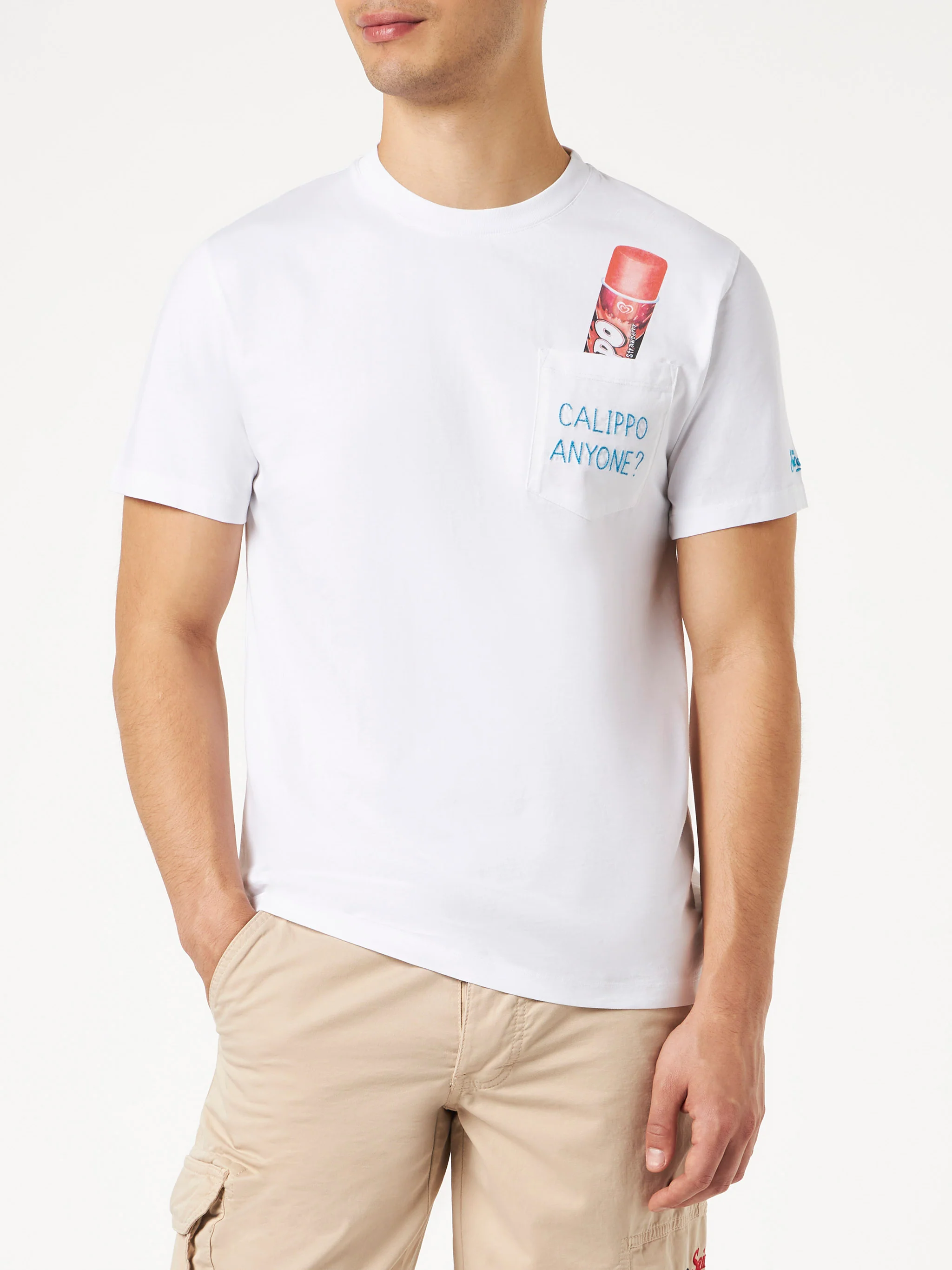 Cotton t-shirt with Calippo Anyone? embroidery| Algida® Special Edition - Image 3