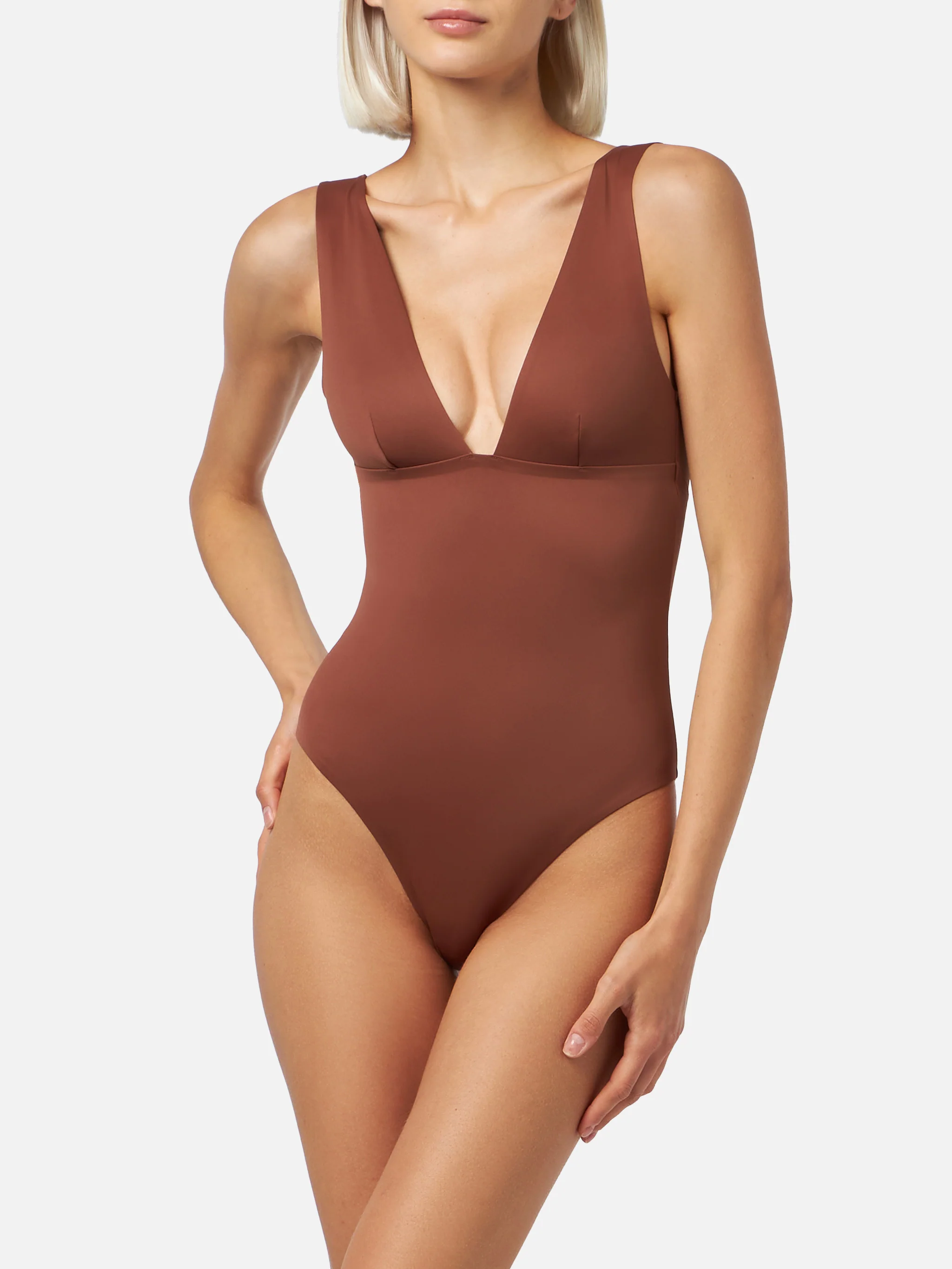Calliope heat-sealed brown one-piece swimsuit - Image 2