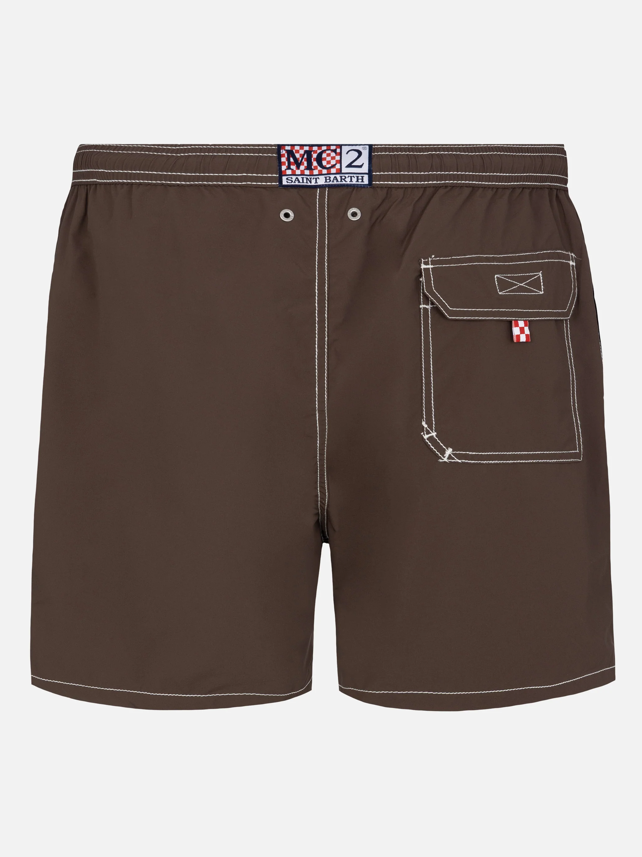 Camel mid-length classic light swim shorts Patmos - Image 2