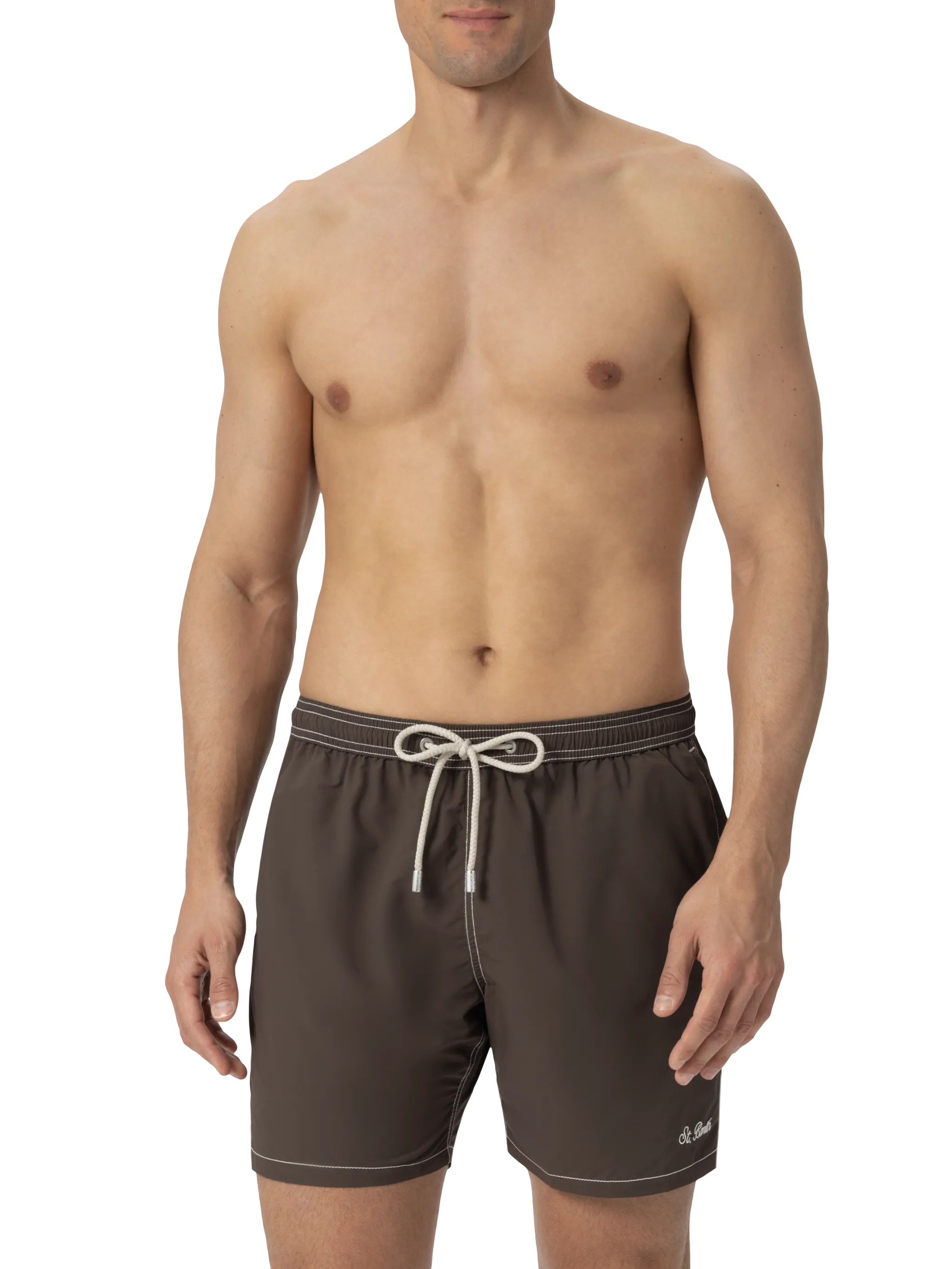 Camel mid-length classic light swim shorts Patmos - Image 3