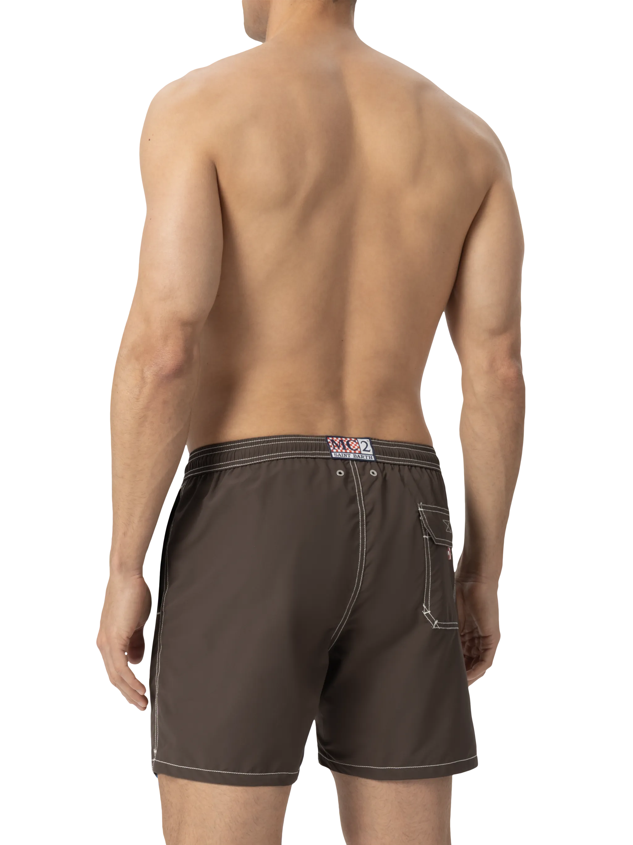 Camel mid-length classic light swim shorts Patmos - Image 4