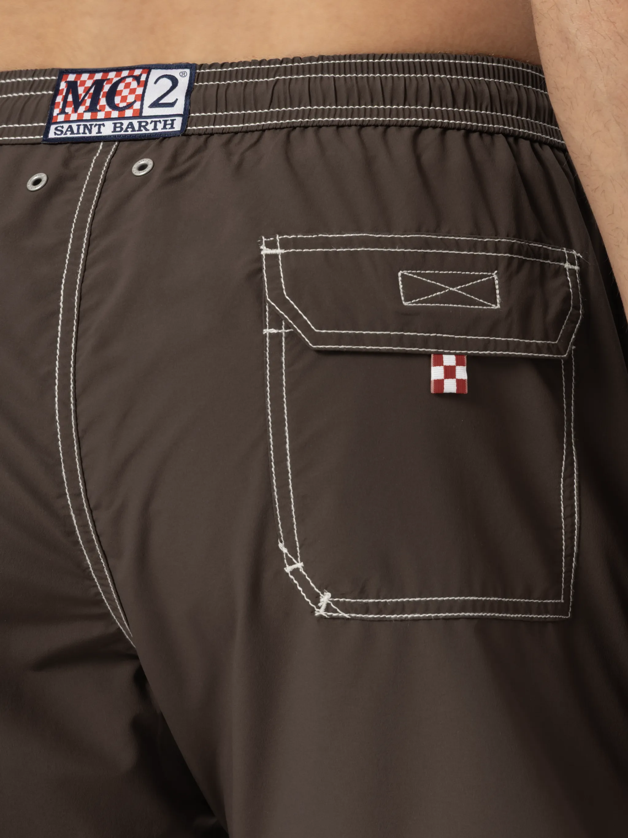Camel mid-length classic light swim shorts Patmos - Image 6