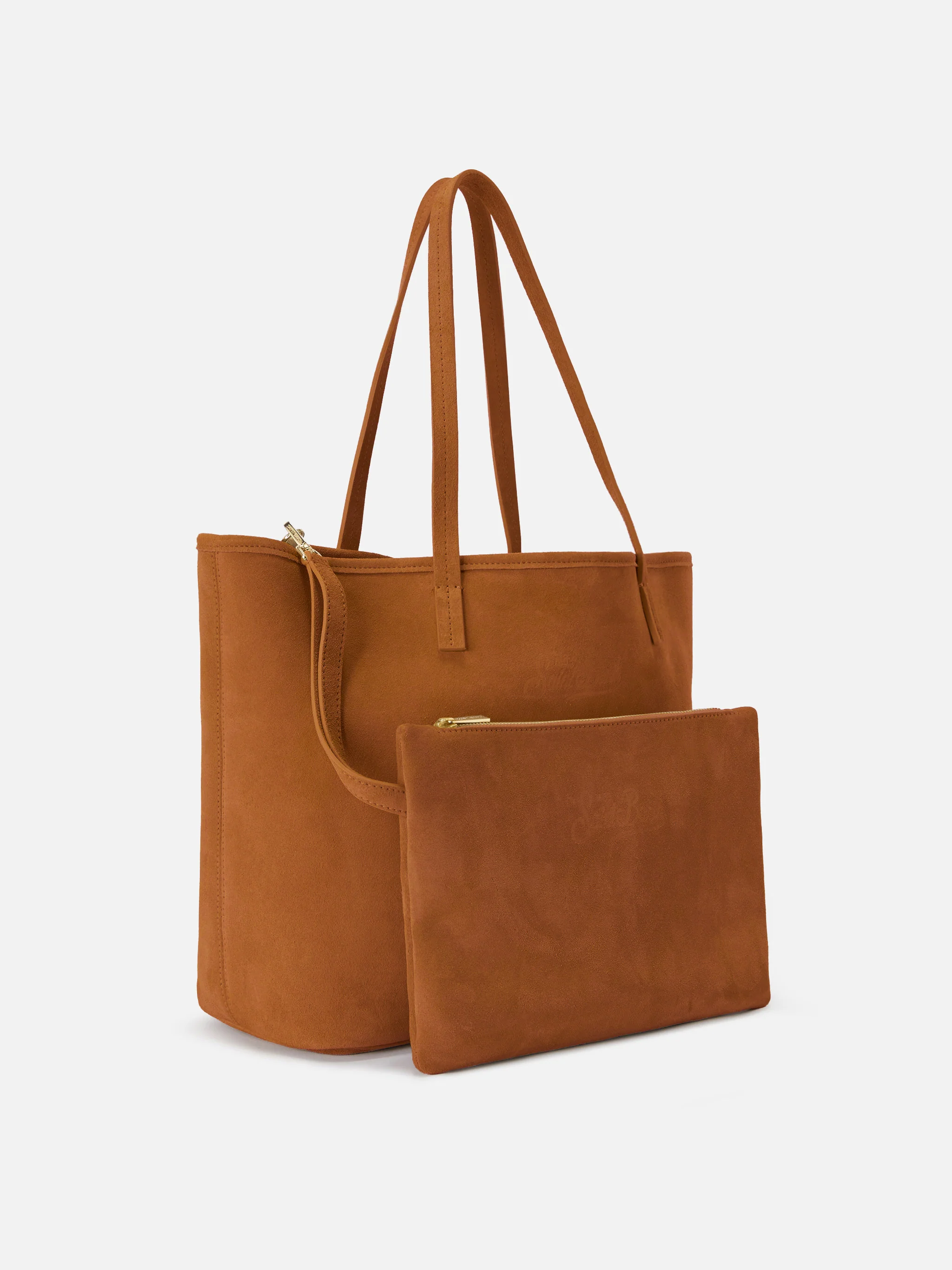 Camel suede City regular bag - Image 2