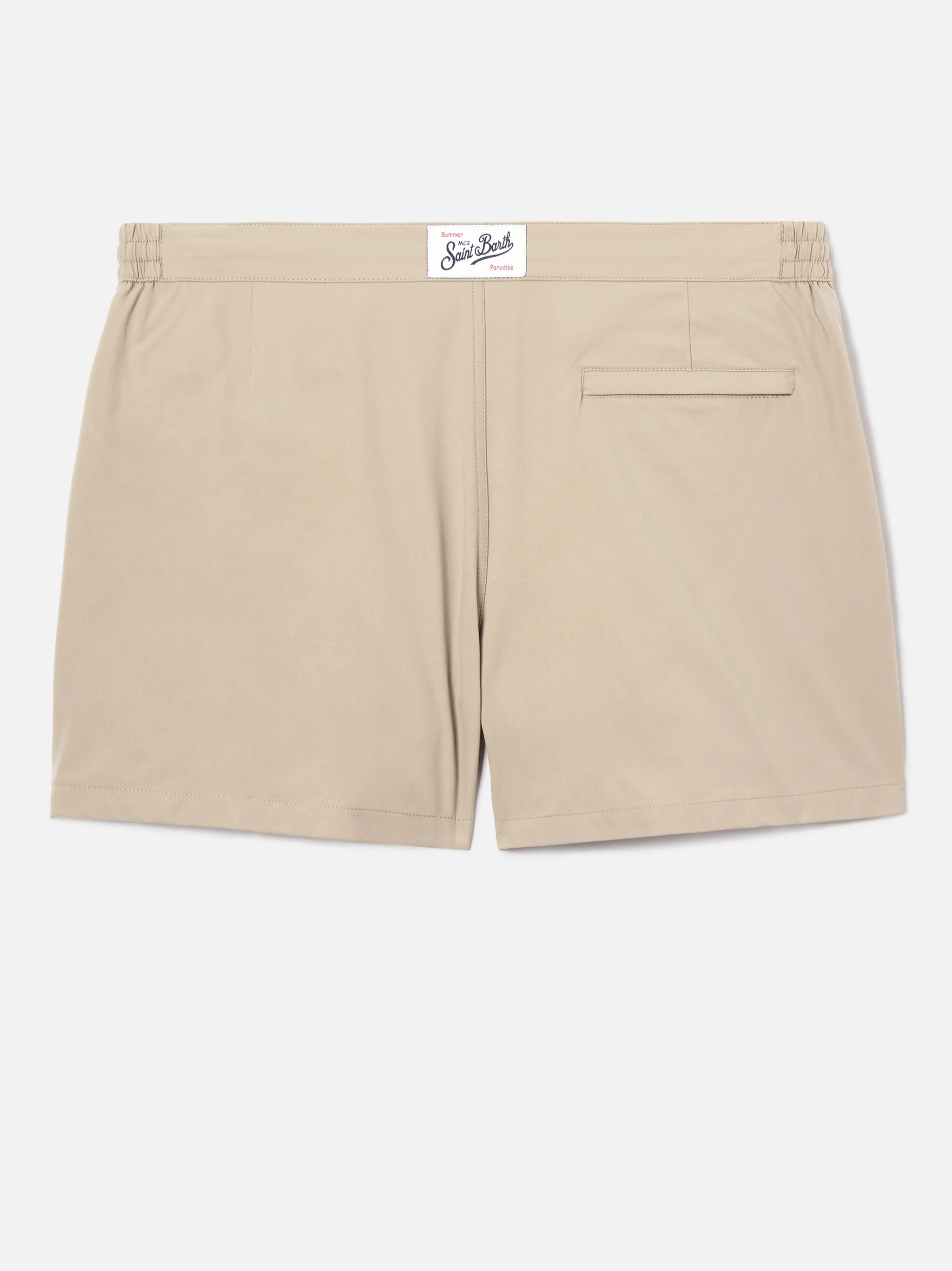 Capferrat swim shorts in beige with embroidered logo - Image 2