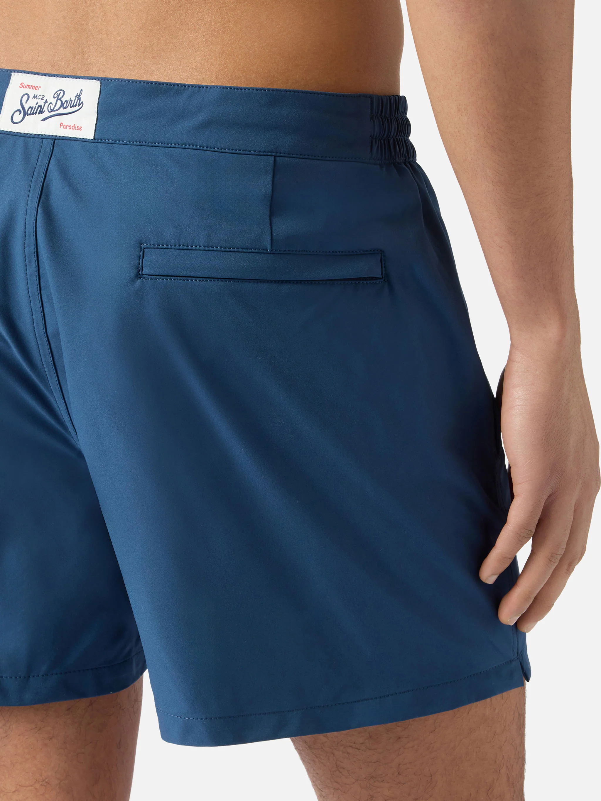 Capferrat swim shorts in navy blue with embroidered logo - Image 6