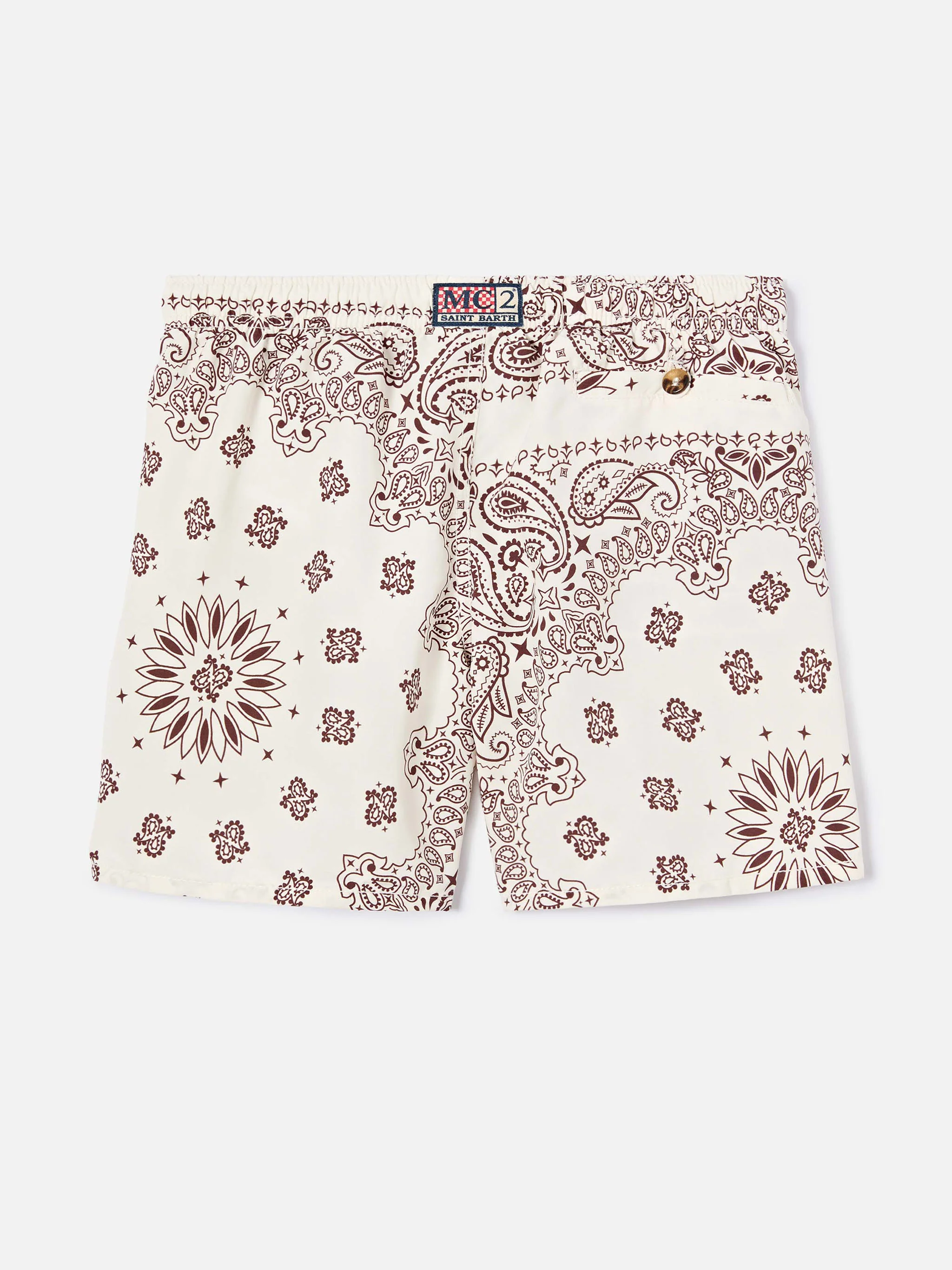 Caprese Jr swim shorts with ivory bandana print - Image 2