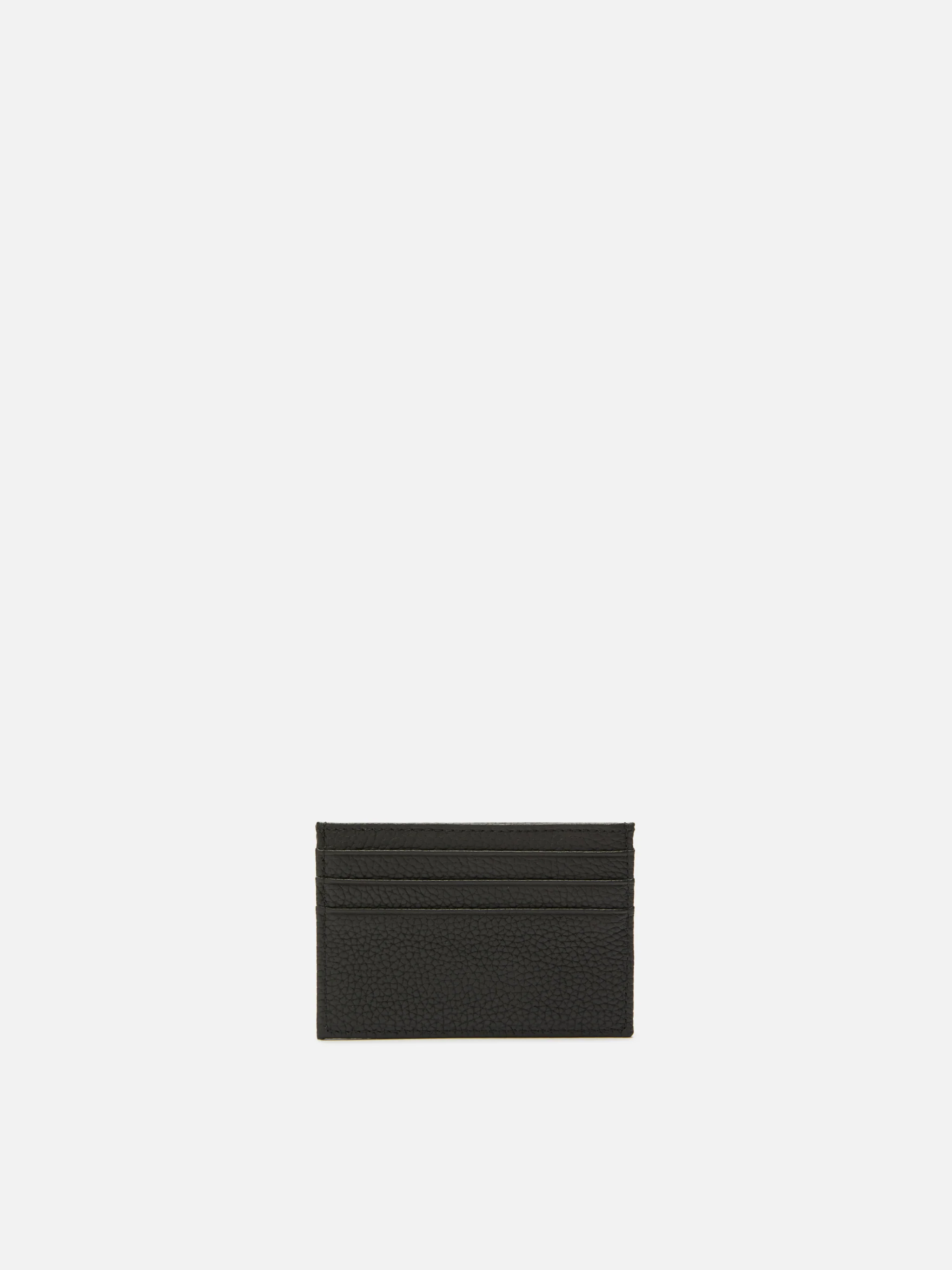 Card Holder in black grained leather - Image 3