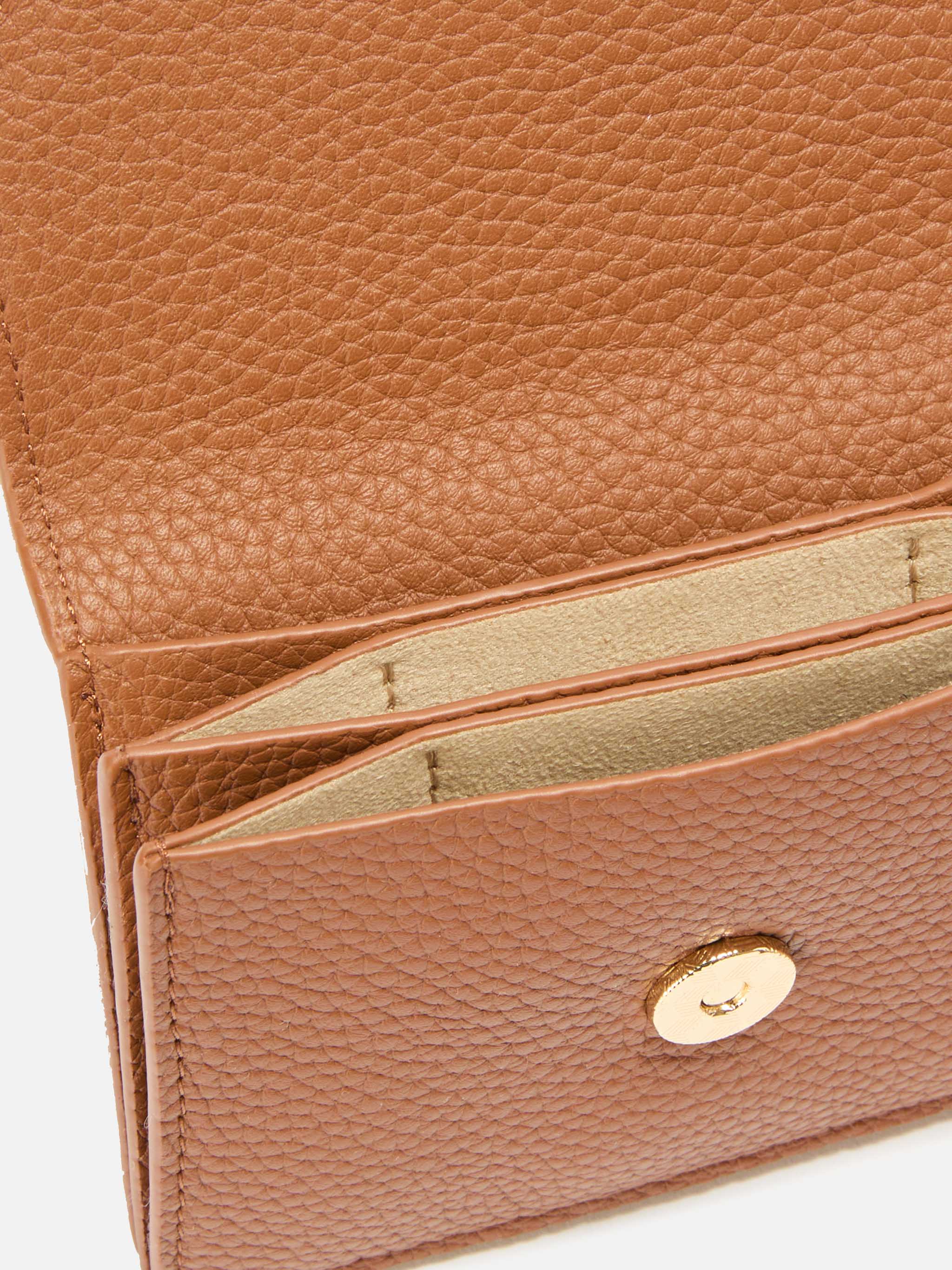 Card Holder in hammered tan leather - Image 2