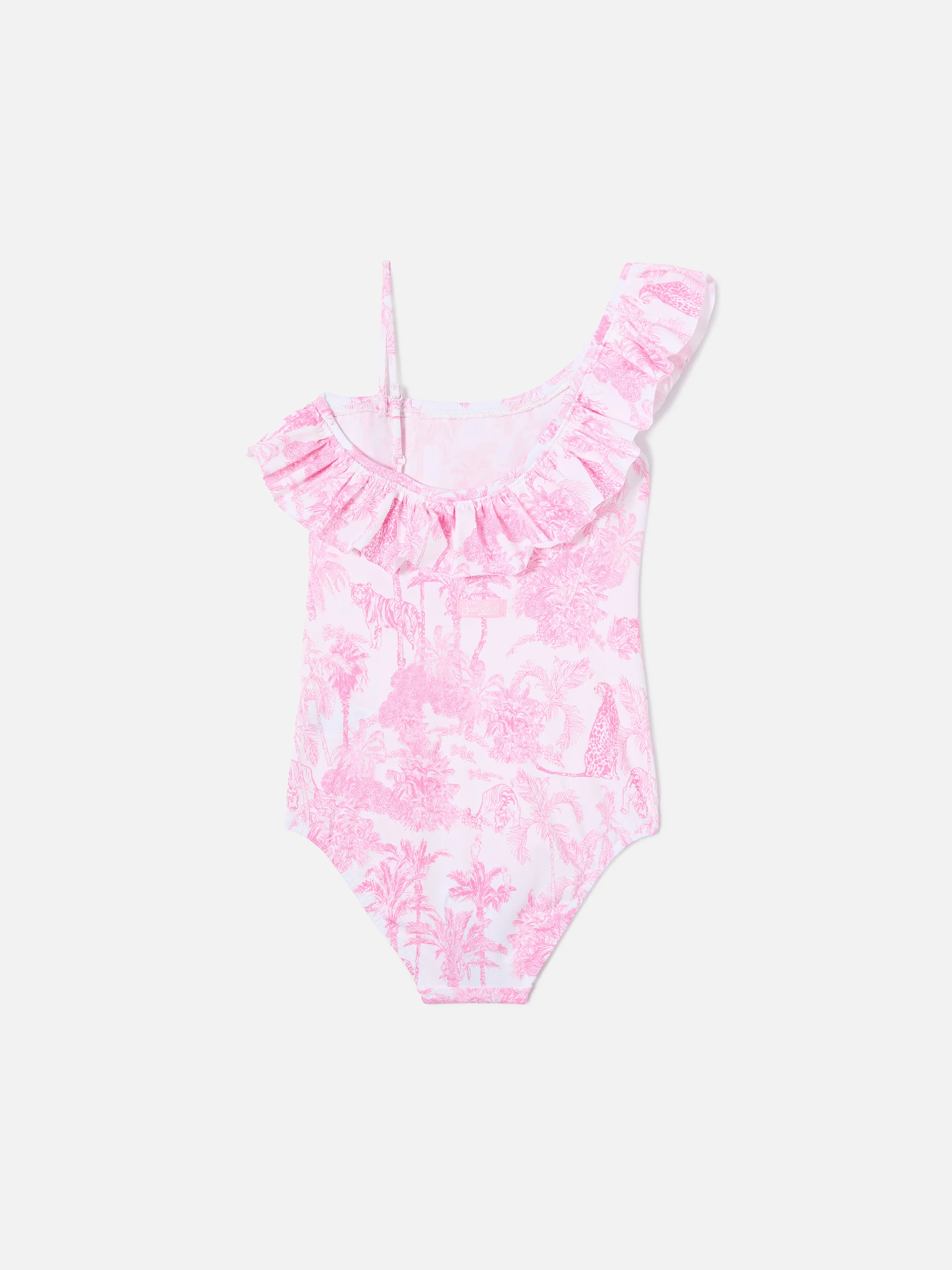 Carin one-piece swimsuit  with pink toile de jouy print - Image 2