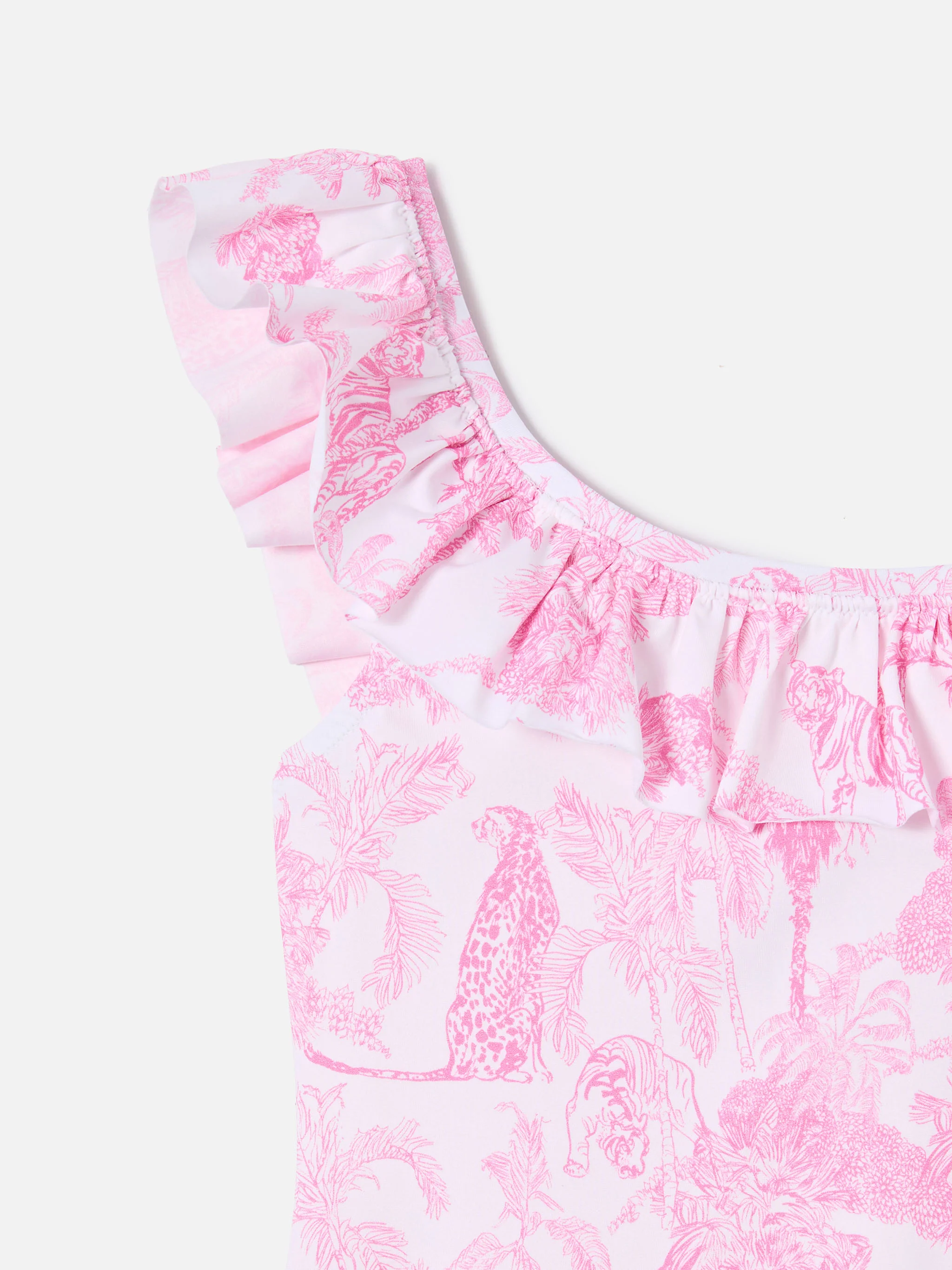 Carin one-piece swimsuit  with pink toile de jouy print - Image 3