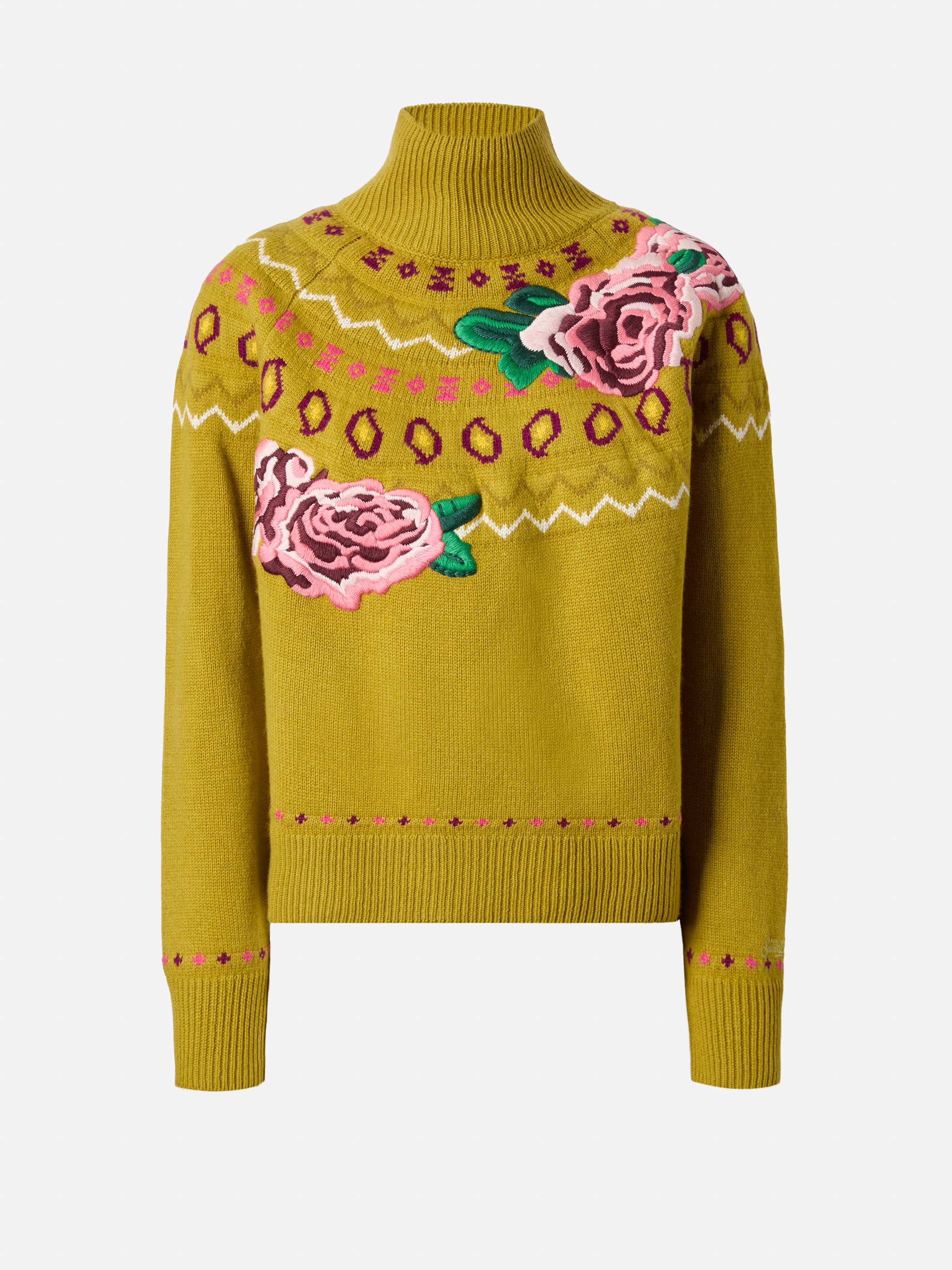 Cashmere blend sweater Meghan with nordic jacquard - Image 5
