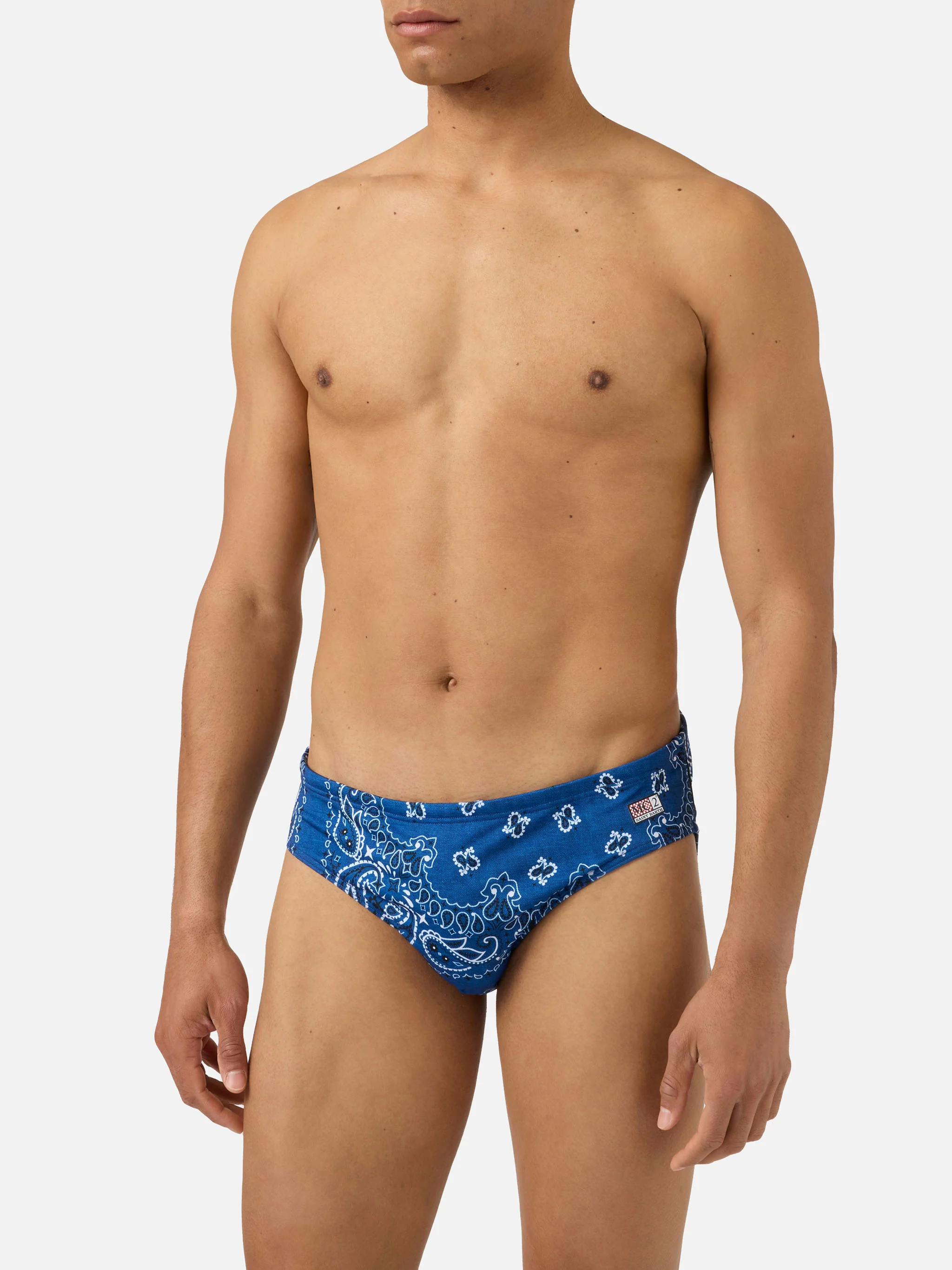 Cayo navy bandanna print swim briefs - Image 3