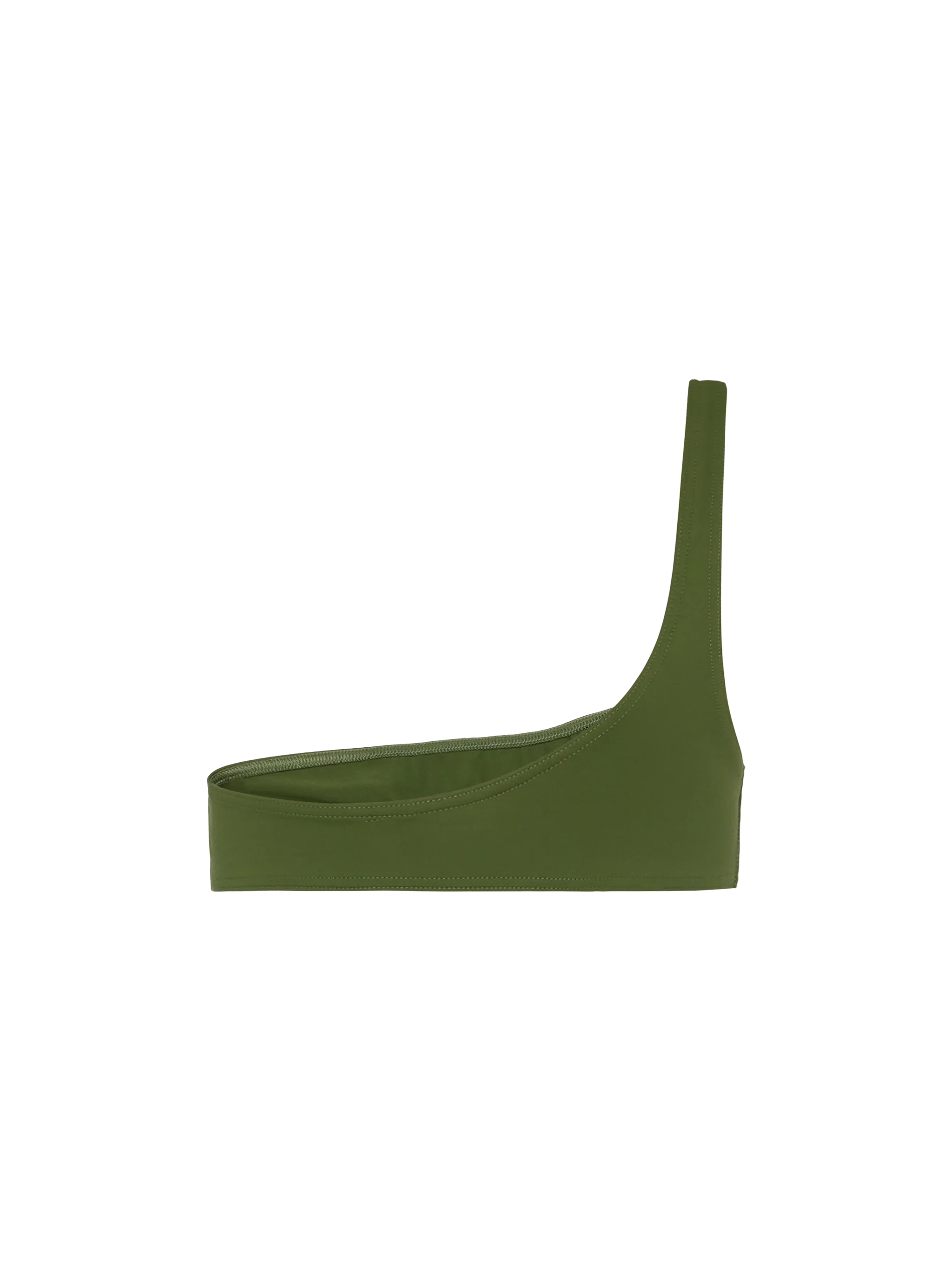 Celestine military green one-shoulder bralette top - Image 2