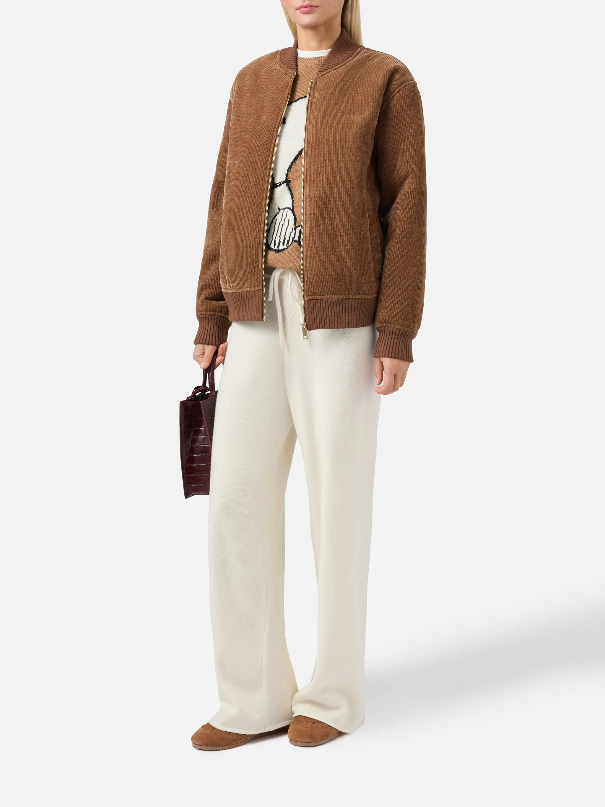 Celia corduroy bomber with teddy lining - Image 2