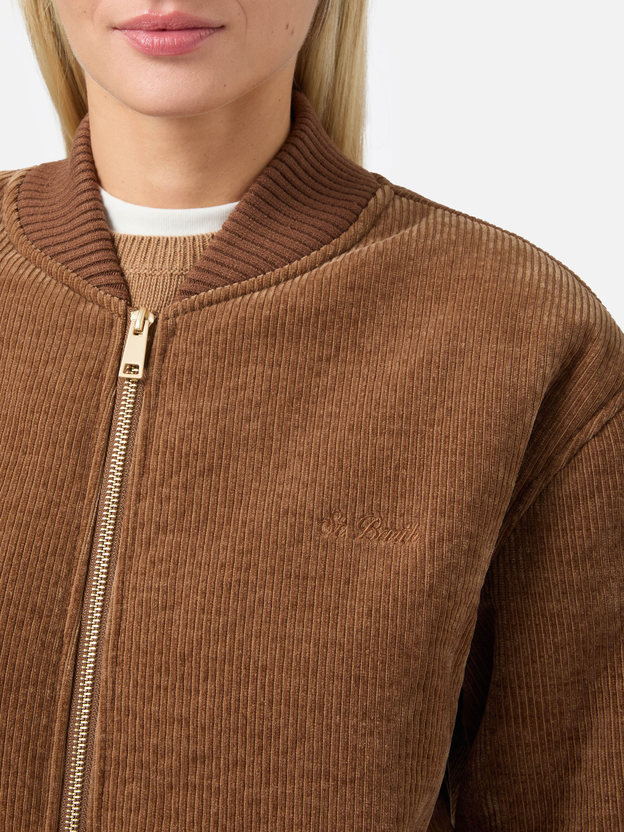 Celia corduroy bomber with teddy lining - Image 3