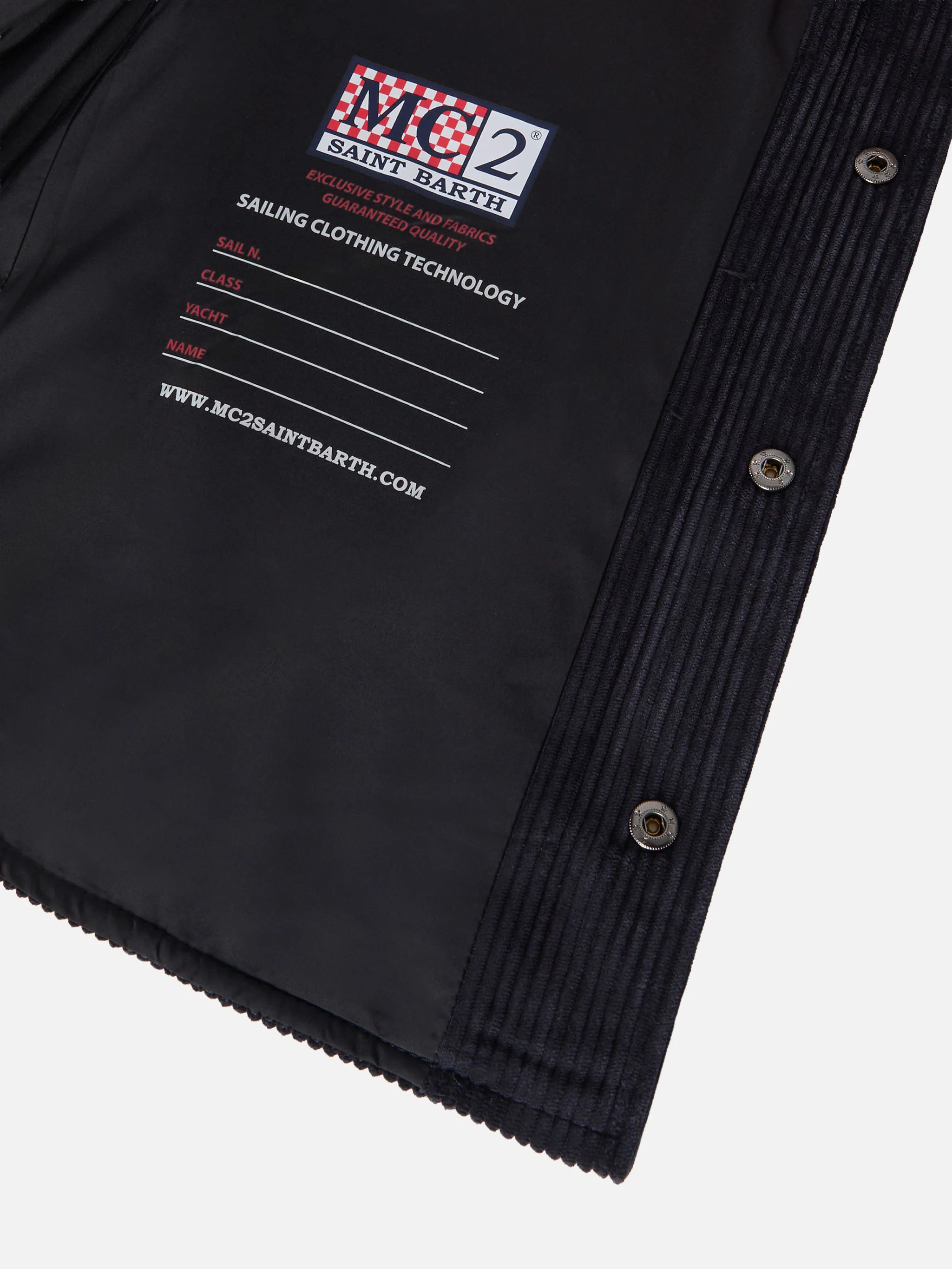 Chalet Jr padded corduroy shirt in navy blue - Image 5