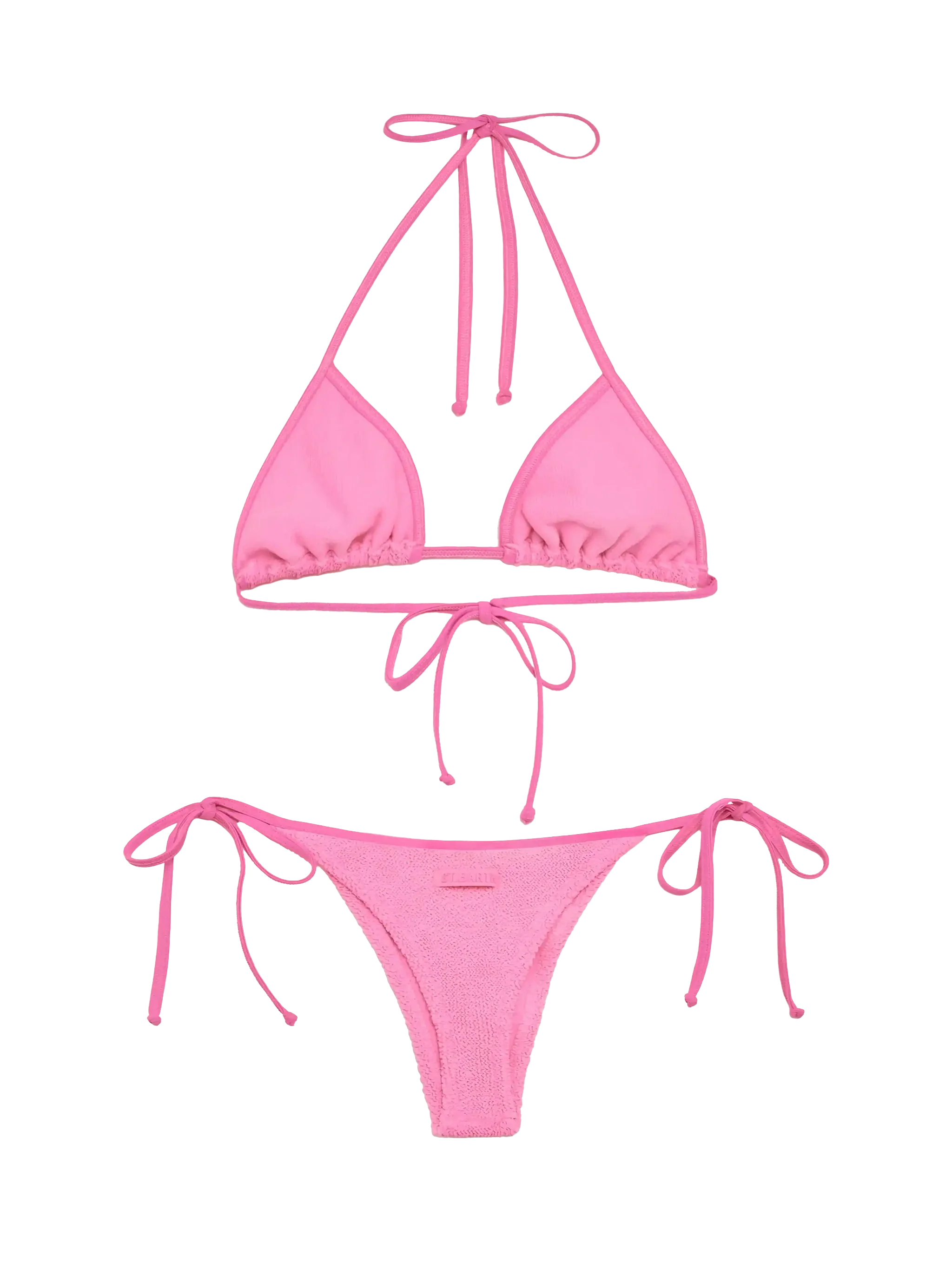 Classic crinkle triangle bikini Leah Norah in pink - Image 3