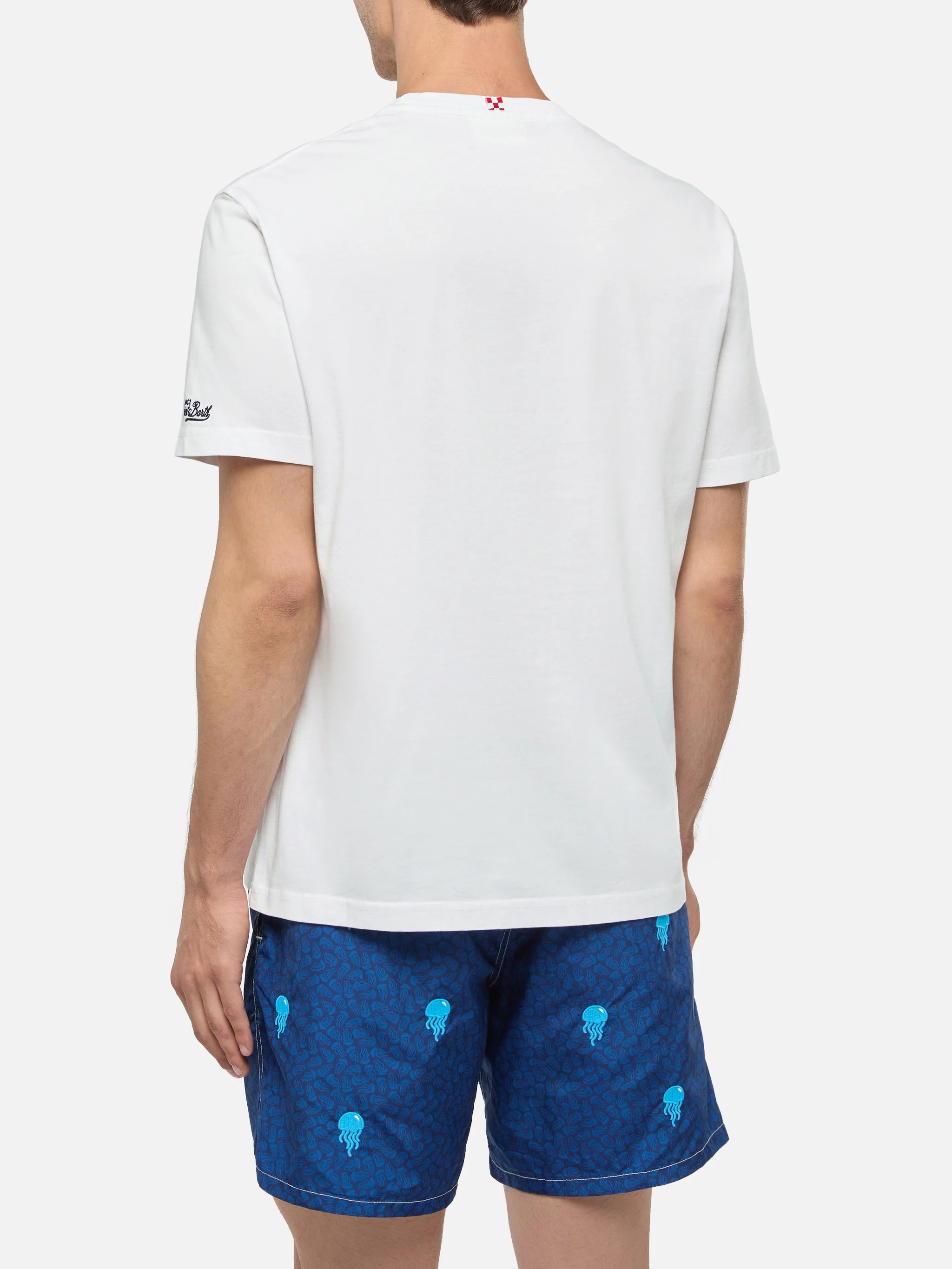 Classic fit cotton jersey t-shirt Portofino with Ancora tu embroidery | INSULTI LUMINOSI SPECIAL EDITION - Image 4
