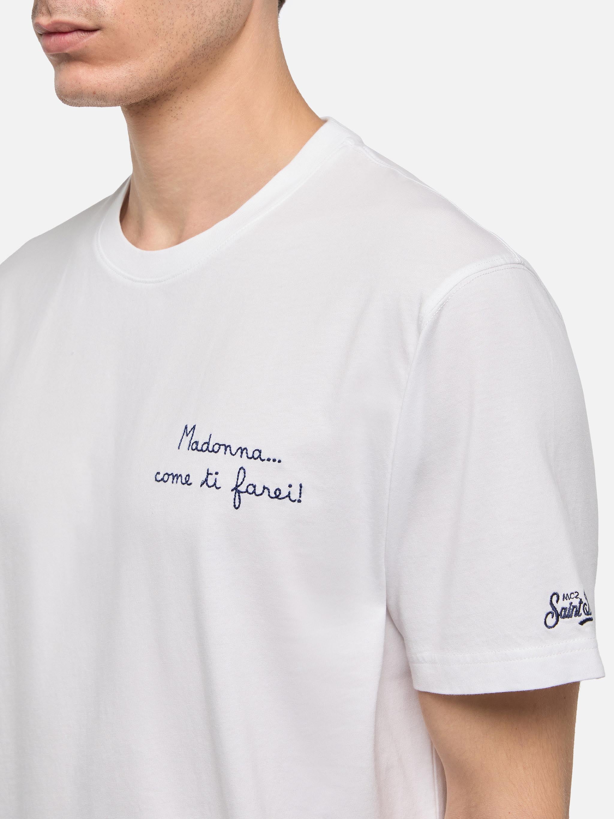 Classic fit cotton jersey t-shirt Portofino with Come ti farei! embroidery | SAPORE DI MARE SPECIAL EDITION - Image 2