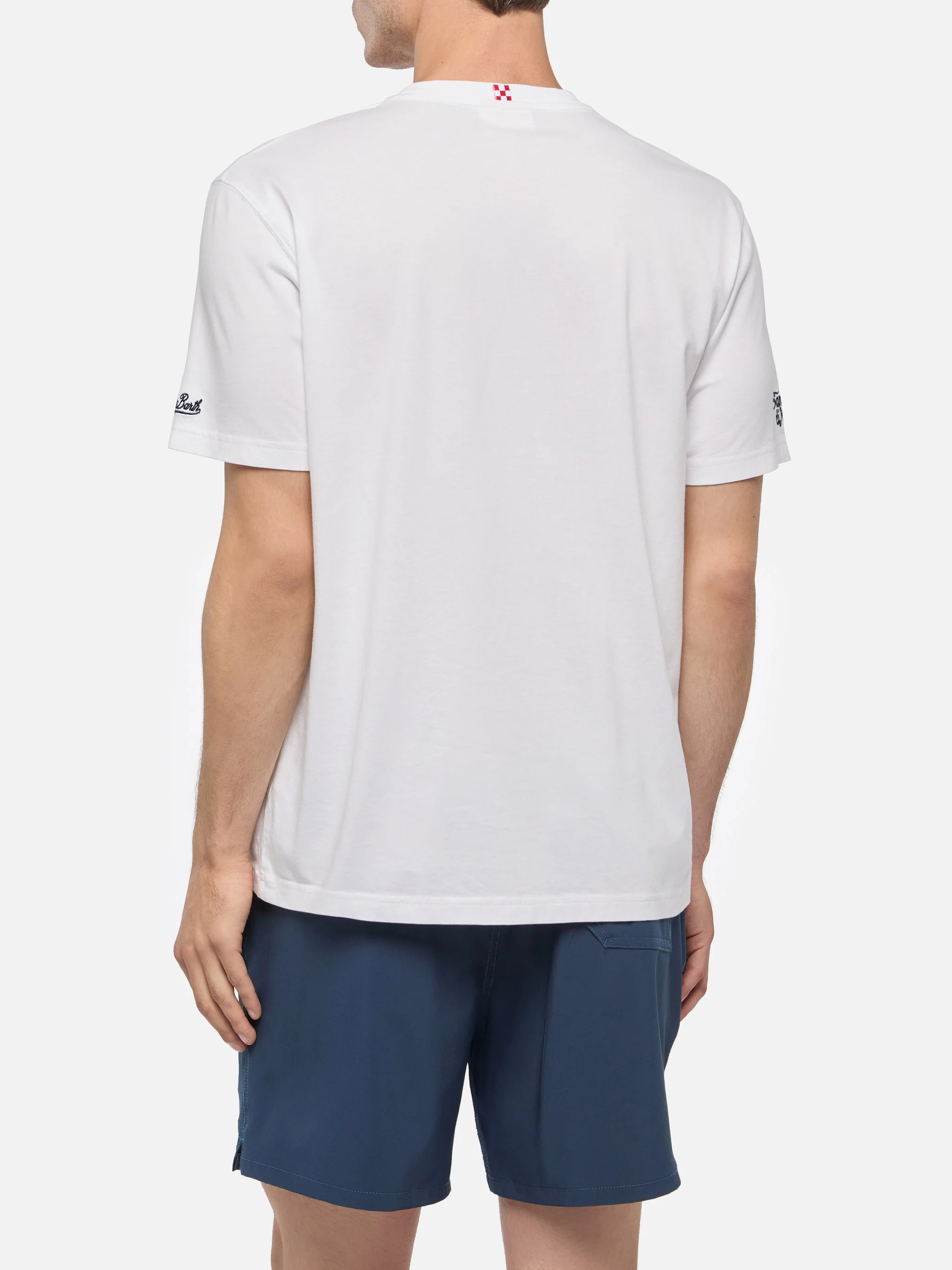 Classic fit cotton jersey t-shirt Portofino with Come ti farei! embroidery | SAPORE DI MARE SPECIAL EDITION - Image 4