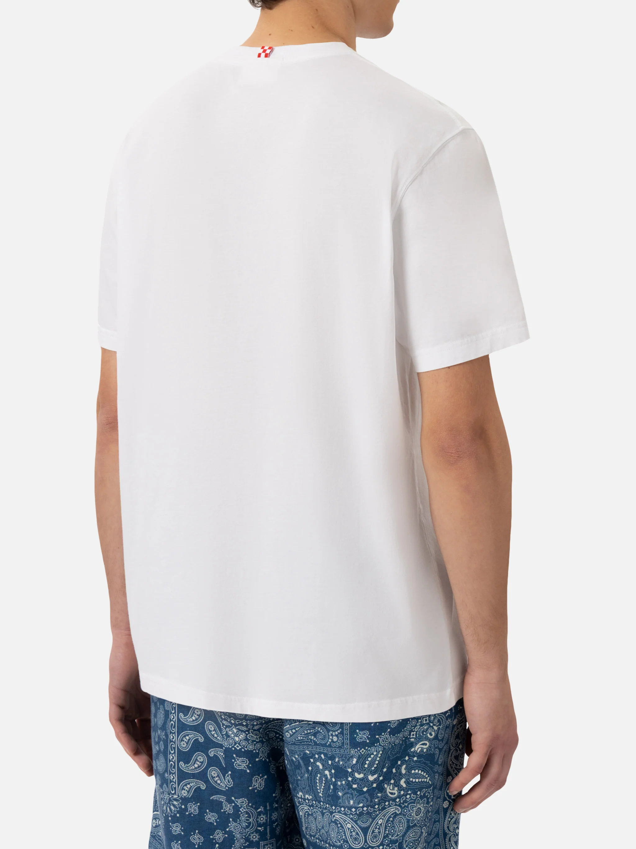 Classic fit cotton jersey t-shirt Portofino with Forte Marmino embroidery - Image 4