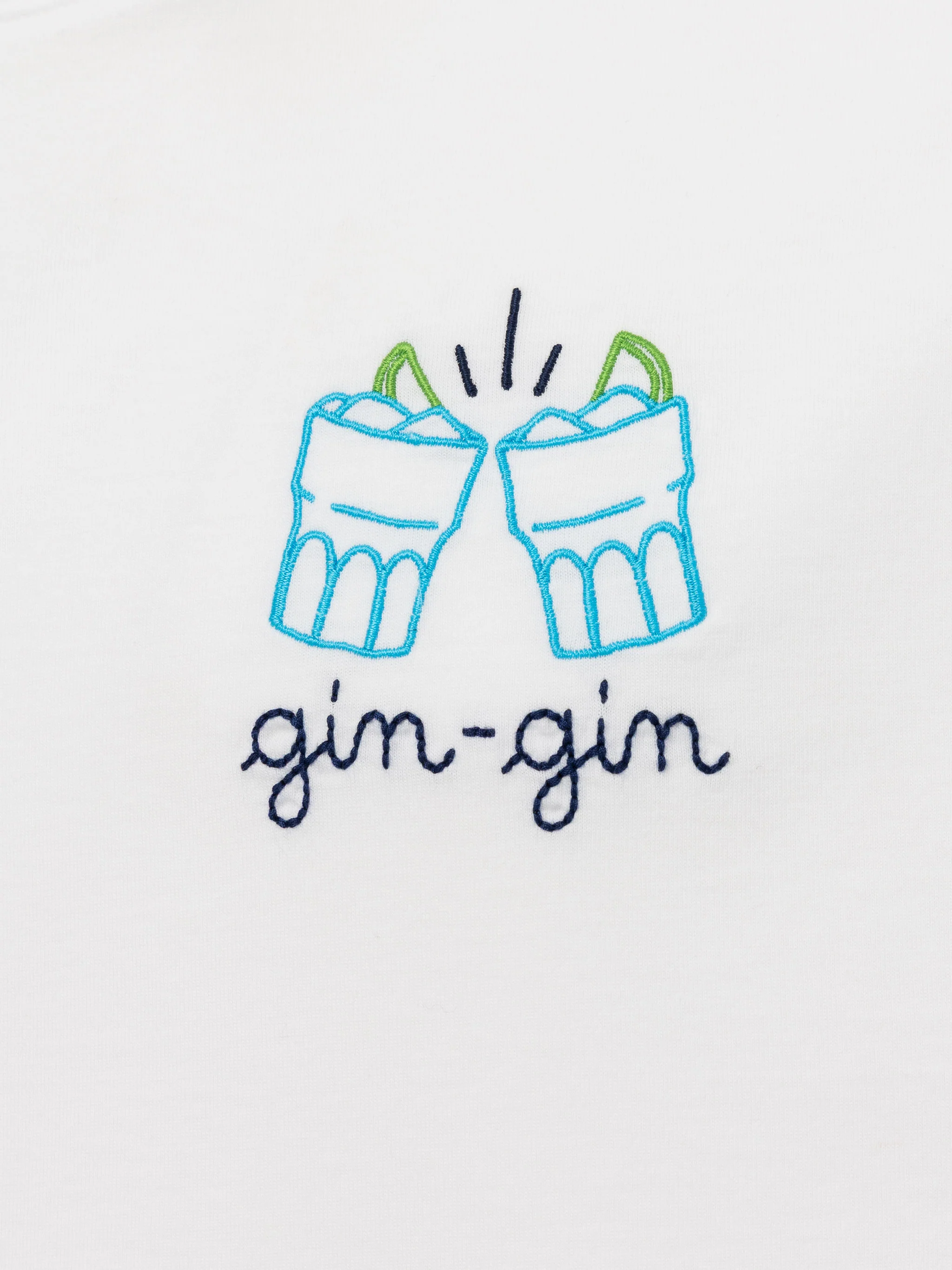 Classic fit cotton jersey t-shirt Portofino with Gin Gin embroidery | INSULTI LUMINOSI SPECIAL EDITION - Image 5