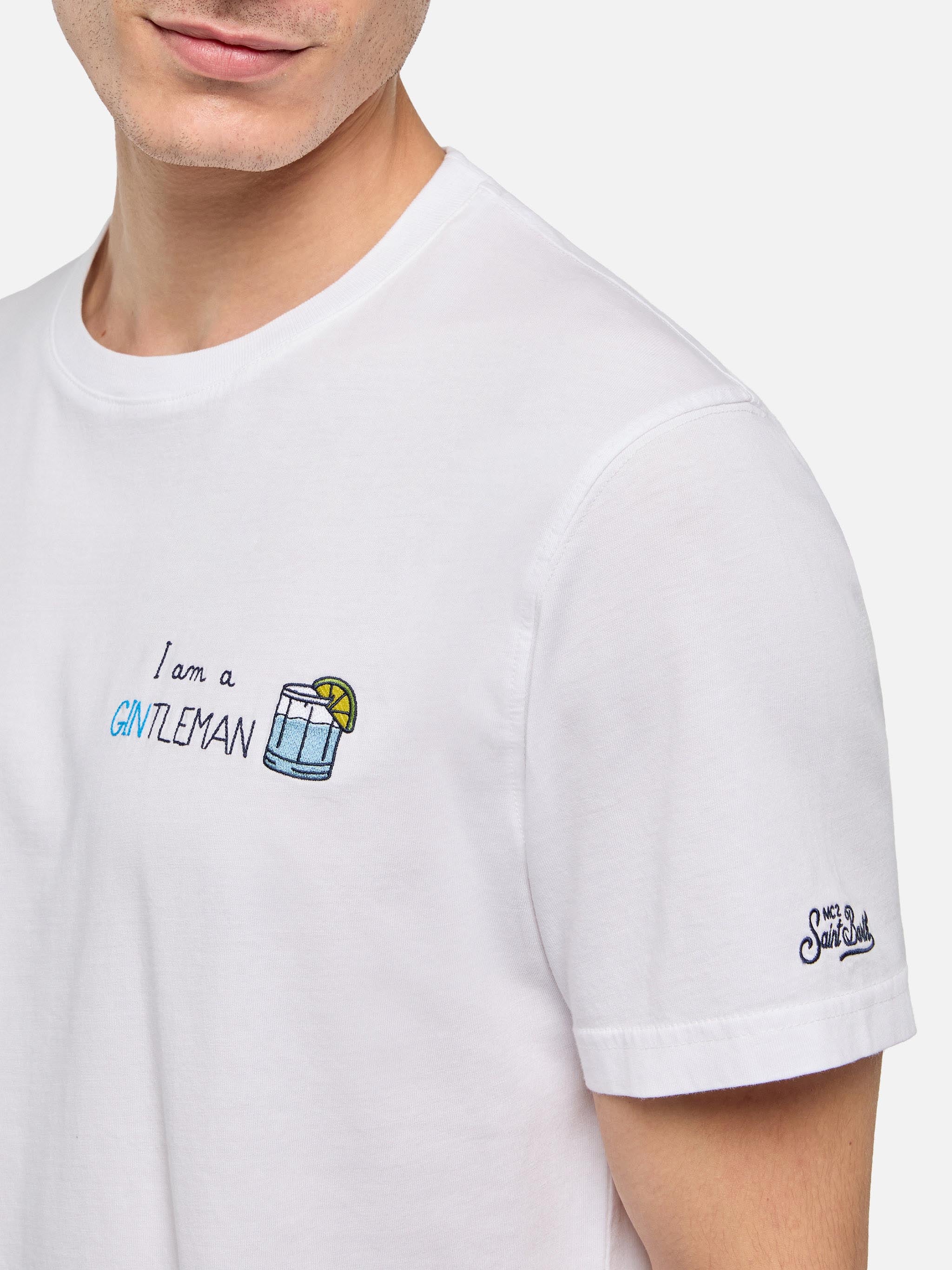 Portofino t-shirt with I am a GINtleman embroidery - Image 2