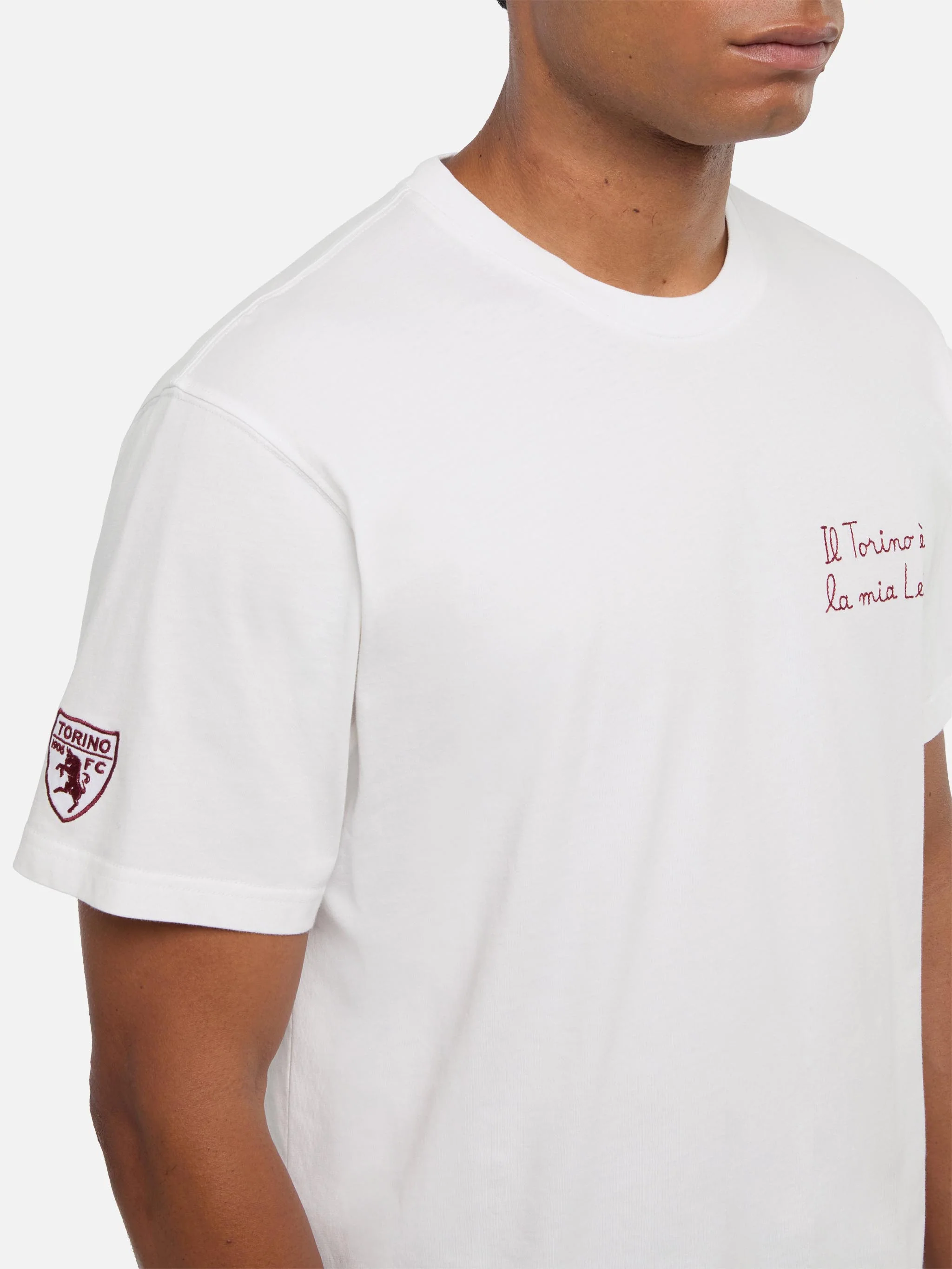 Classic fit cotton jersey t-shirt Portofino with Il Torino è la mia Lei embroidery | TORINO FC SPECIAL EDITION - Image 2