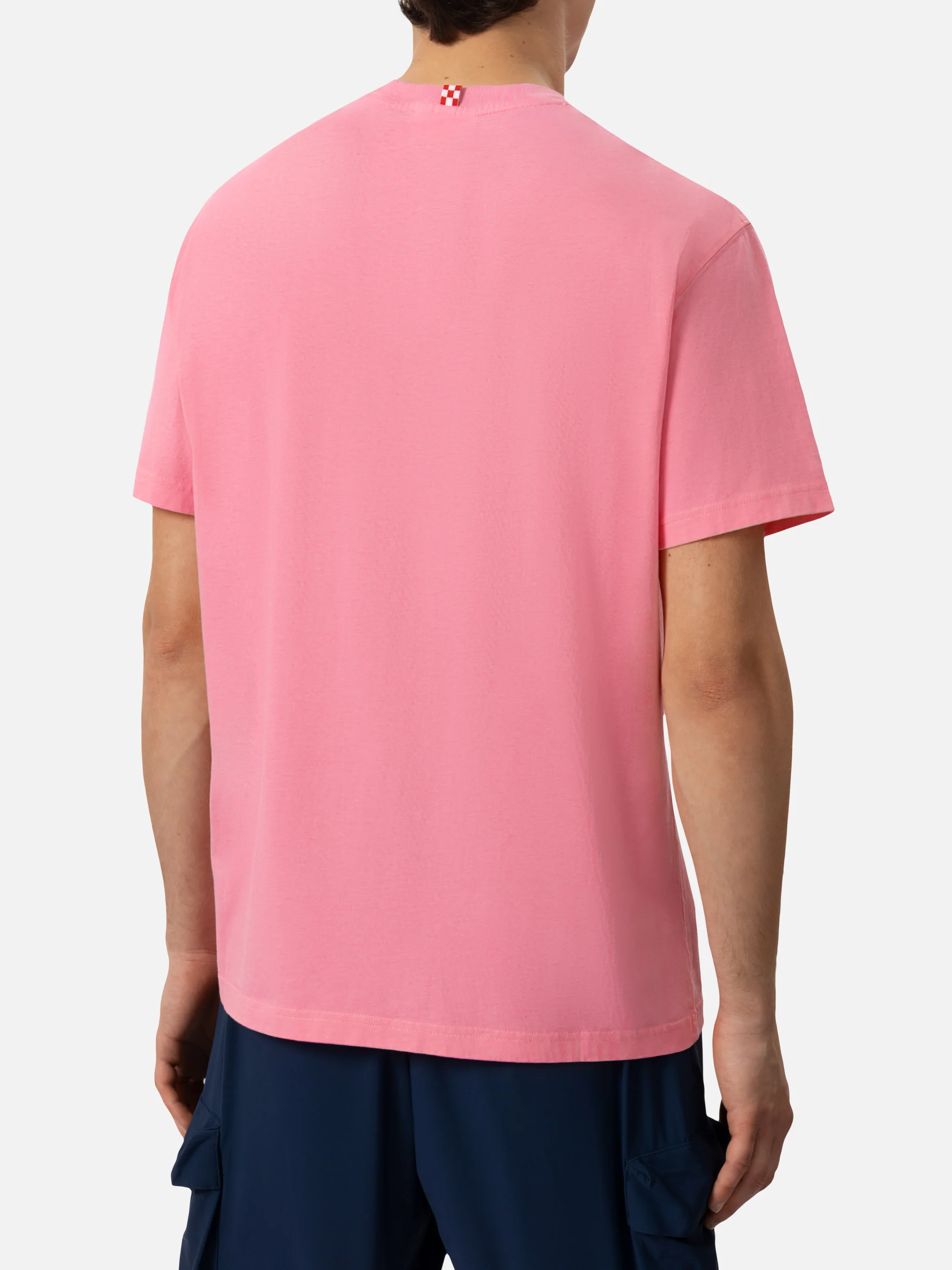 Classic fit cotton jersey t-shirt Portofino with Per certi Versi, per altri Bevi embroidery - Image 4