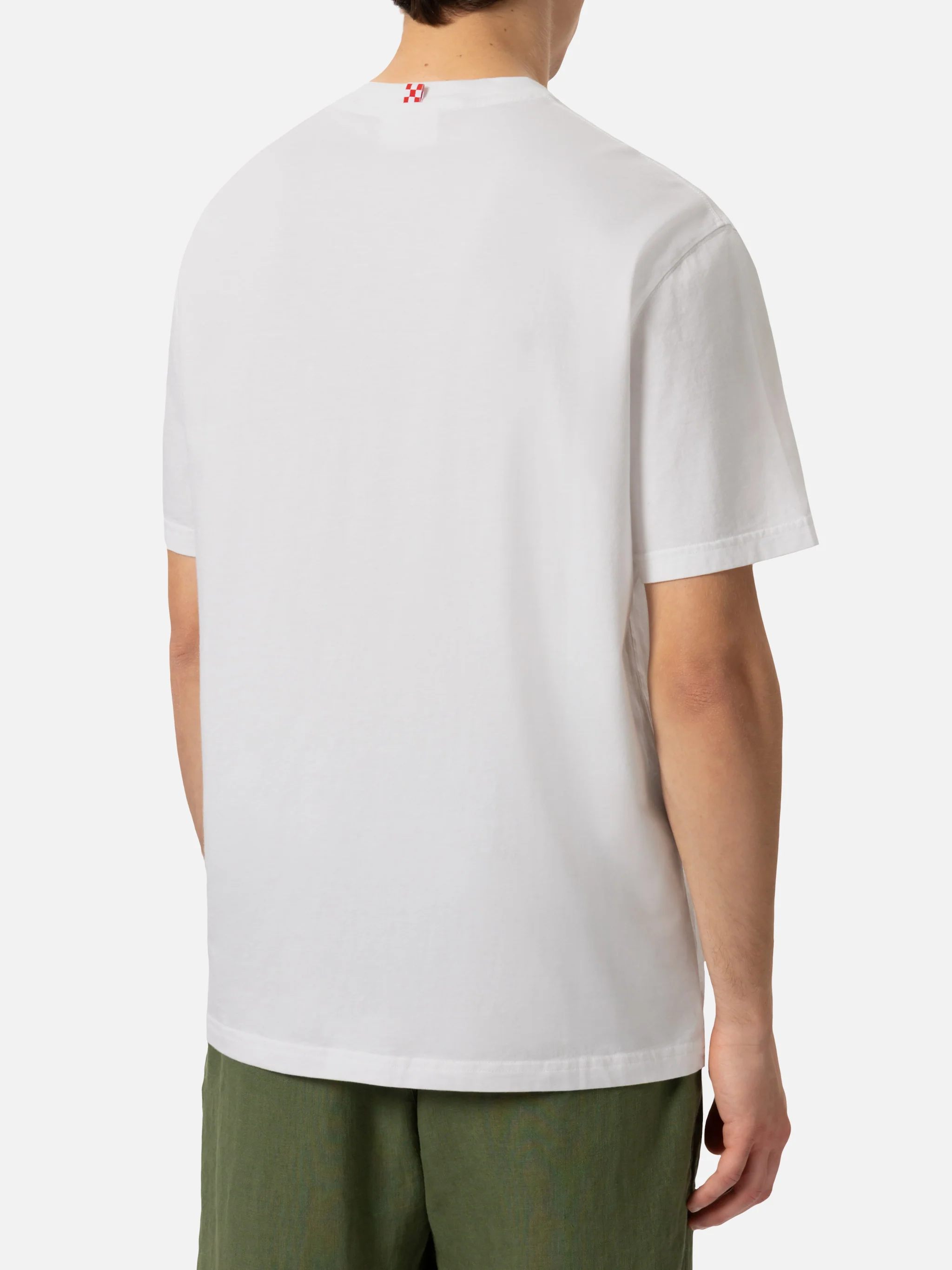 Classic fit cotton jersey t-shirt Portofino with Saint Barth beach club embroidery - Image 4